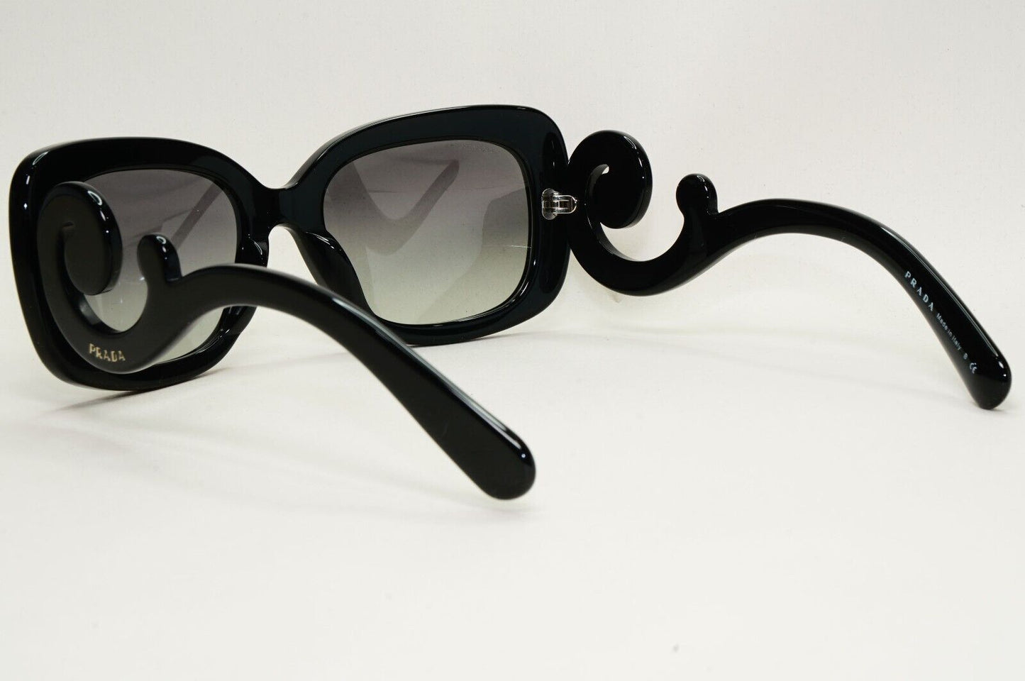 Prada Sunglasses Baroque Swirl Black Grey Square PR27OS-A SPR 27O-A 1AB-3M1