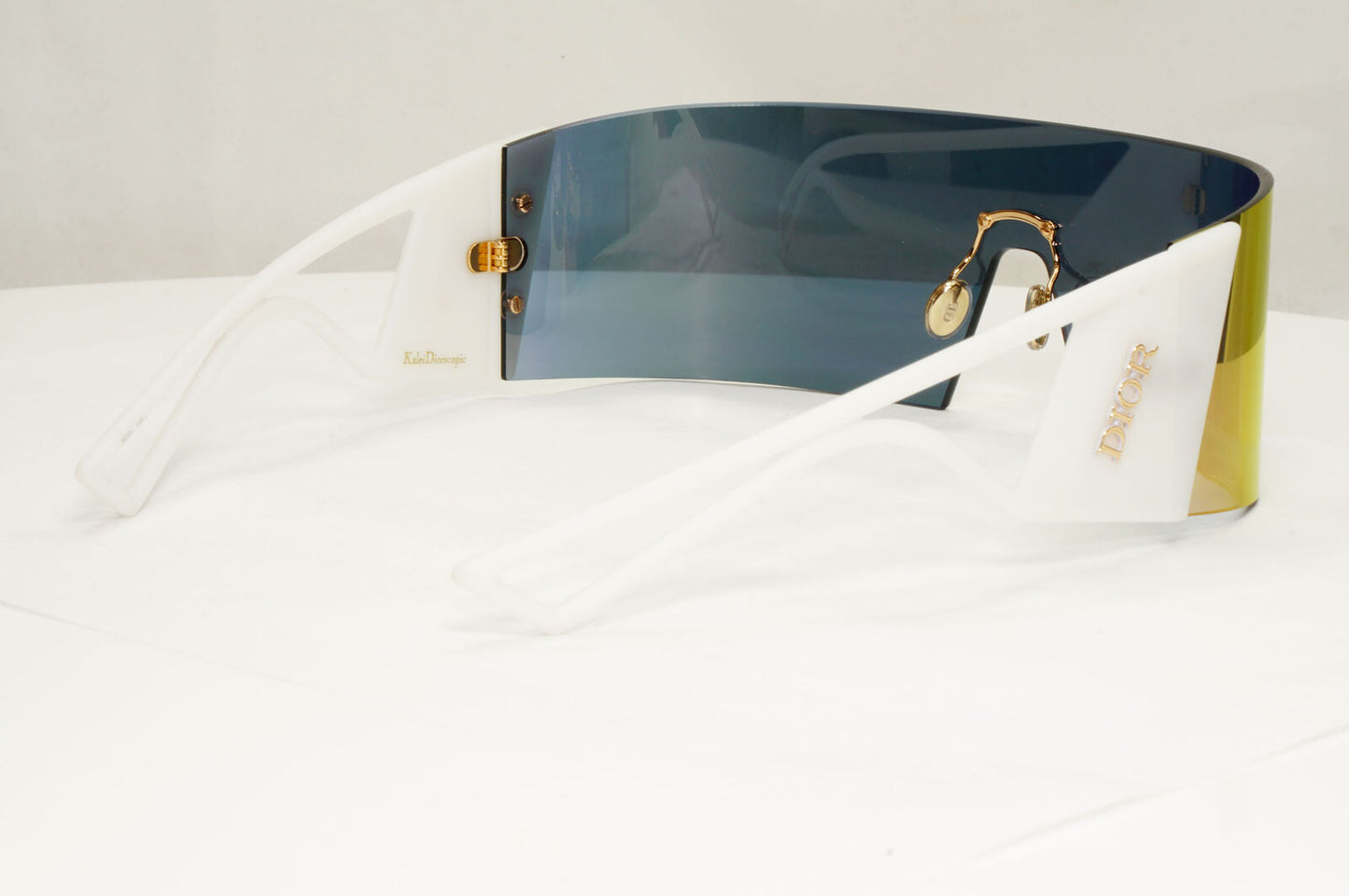 Dior Kaleidiorscopic Sunglasses Shield Visor Mirror White Pink Gold 35J0J