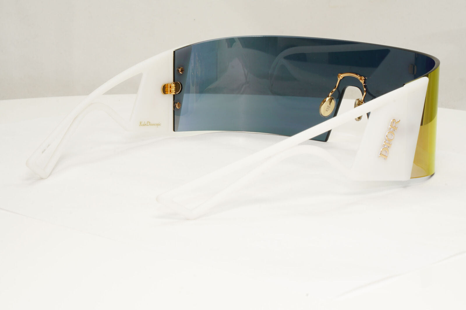 Dior Kaleidiorscopic Sunglasses Shield Visor Mirror White Pink Gold 35J0J