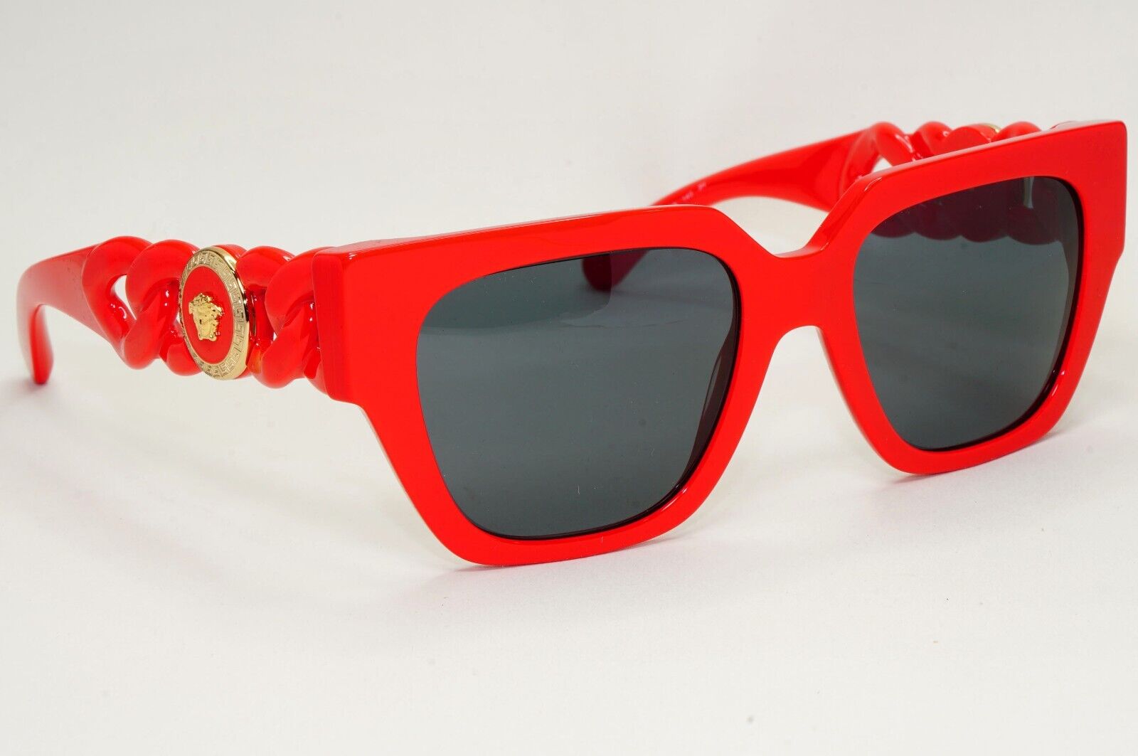 Versace Sunglasses Chain Red Gold Medusa Square MOD VE 4409 5065/87 53mm