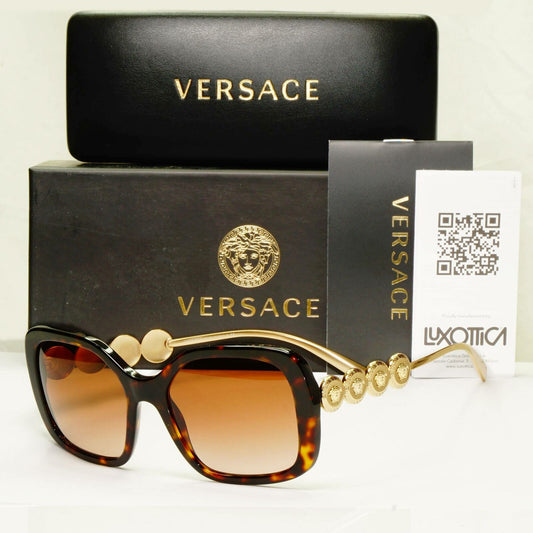 Authentic Versace Womens Square Sunglasses Gold Medusa MOD 4375 108/13