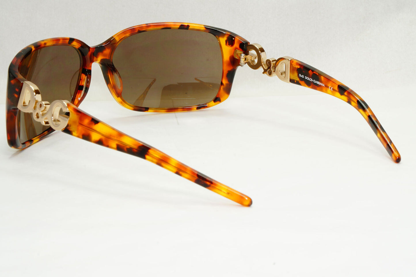 Dolce & Gabbana 2007 Vintage Brown Gold Wrap Sunglasses D&G 3006 502/73 210124
