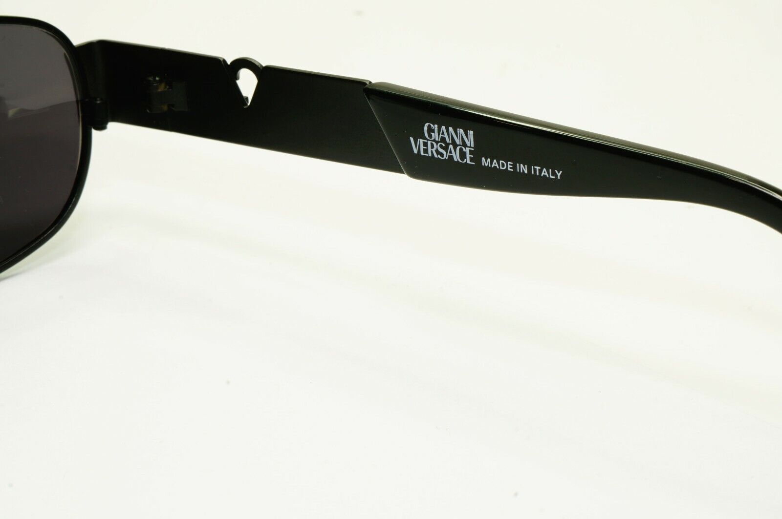 Gianni Versace 1996 Vintage Black Rectangle Metal Sunglasses MOD S21 COL 028