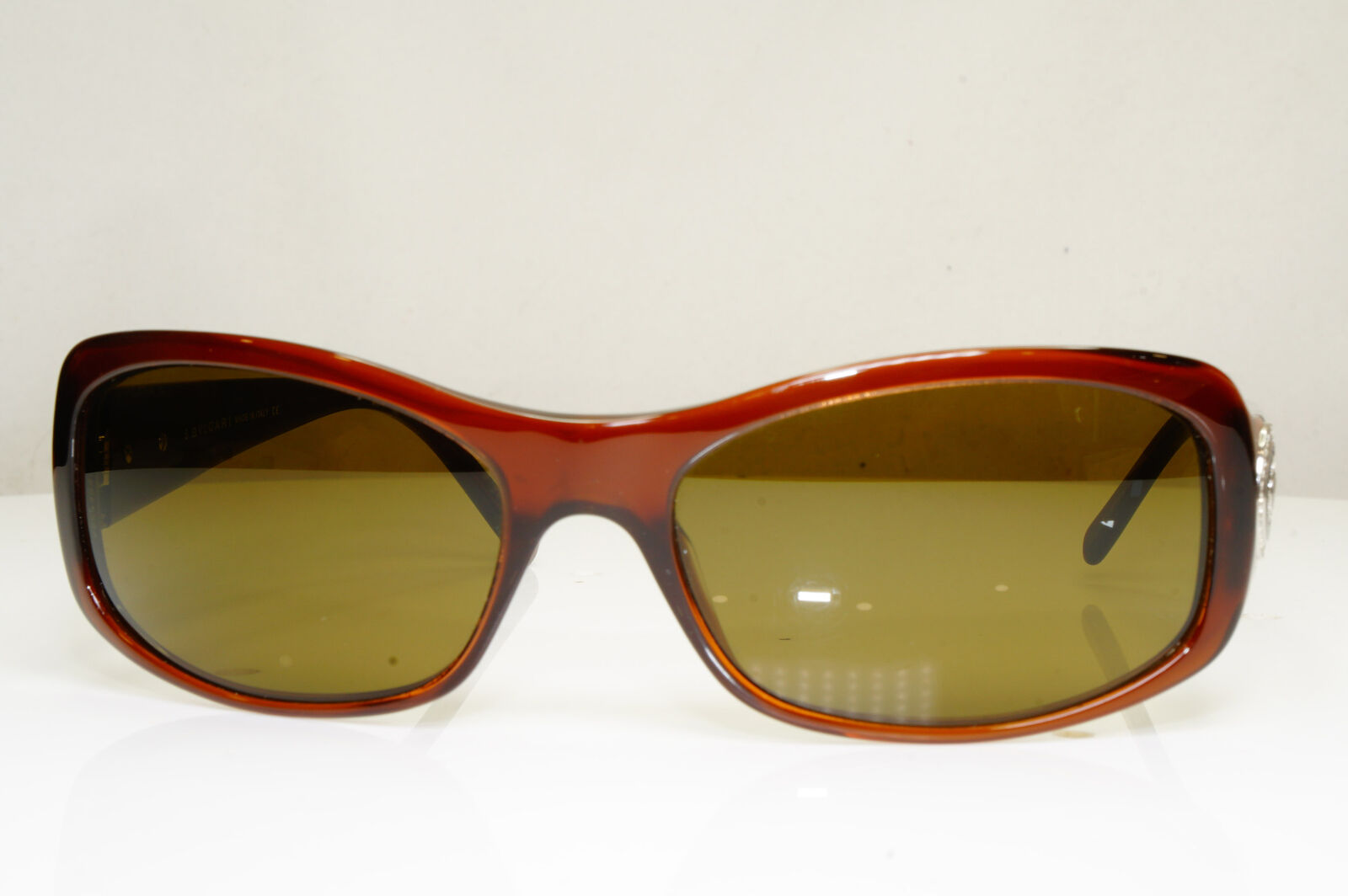 Authentic BVLGARI Mens Womens Sunglasses Brown CRYSTAL 8003 825/73 29225