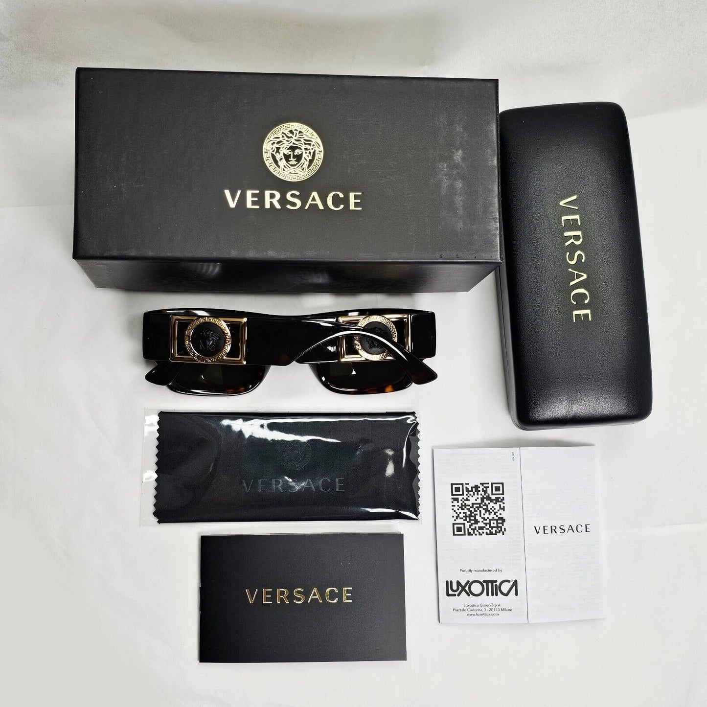 Versace Sunglasses Brown Square Tortoise Havana Gold MOD VE 4416-U 108/3 53mm