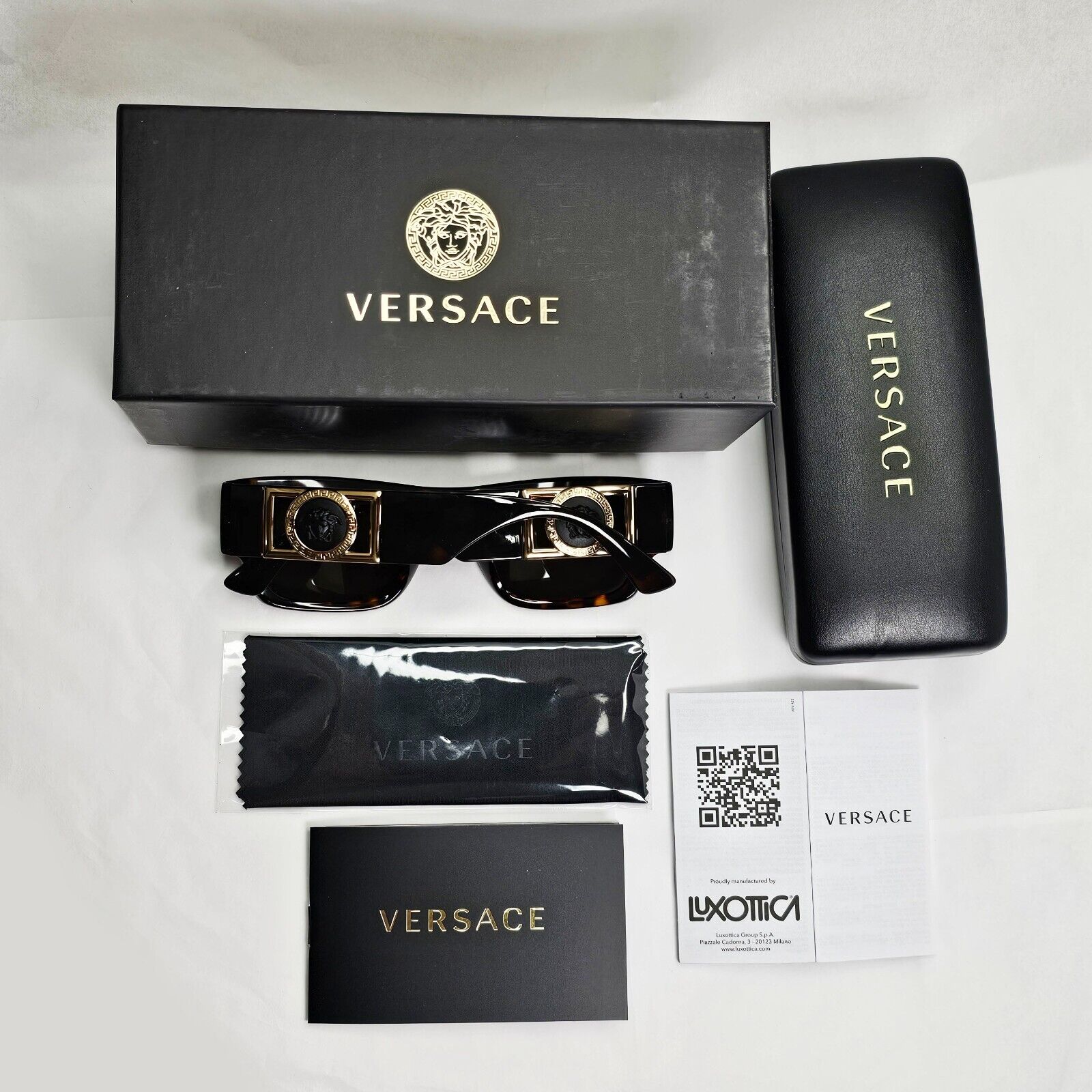Versace Sunglasses Brown Square Tortoise Havana Gold MOD VE 4416-U 108/3 53mm