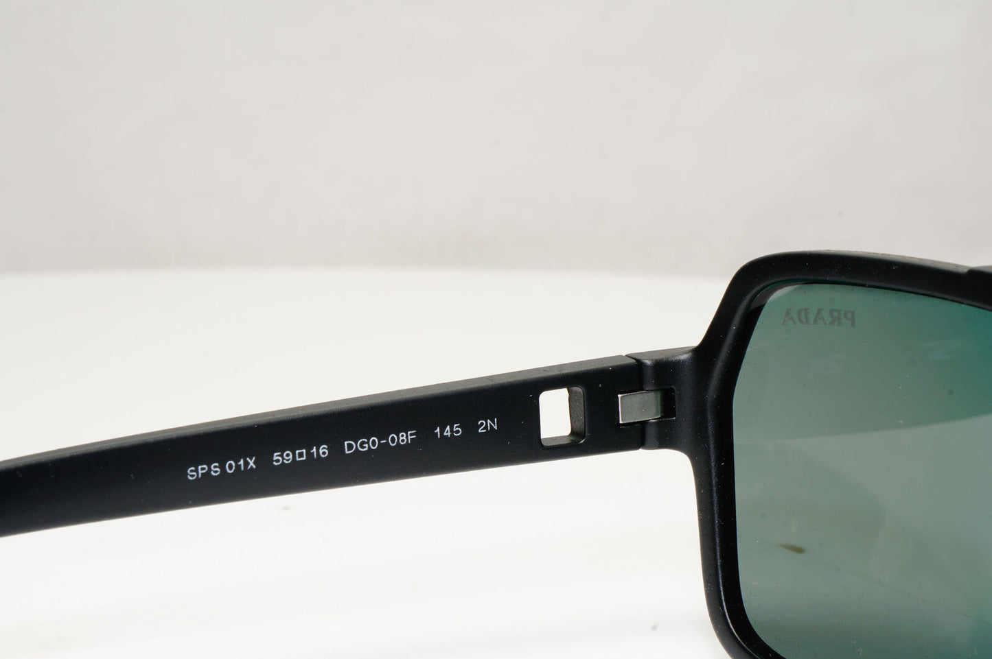 Prada Sunglasses Black Grey Mirror Blue Red Square Pilot PS01XS SPS 01X DG0-08F