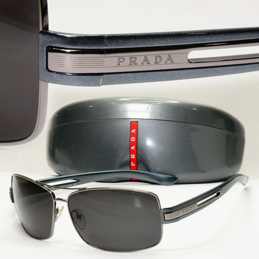 Prada Sunglasses 2011 Grey Metallic Silver Wrap PR54IS SPR 54I 5AV-4S1 131223