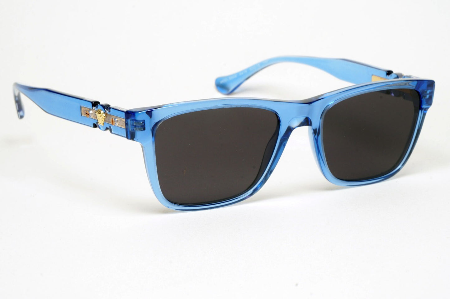 Versace Sunglasses Black Blue Transparent Gold Medusa MOD VE 3303 5415 53mm