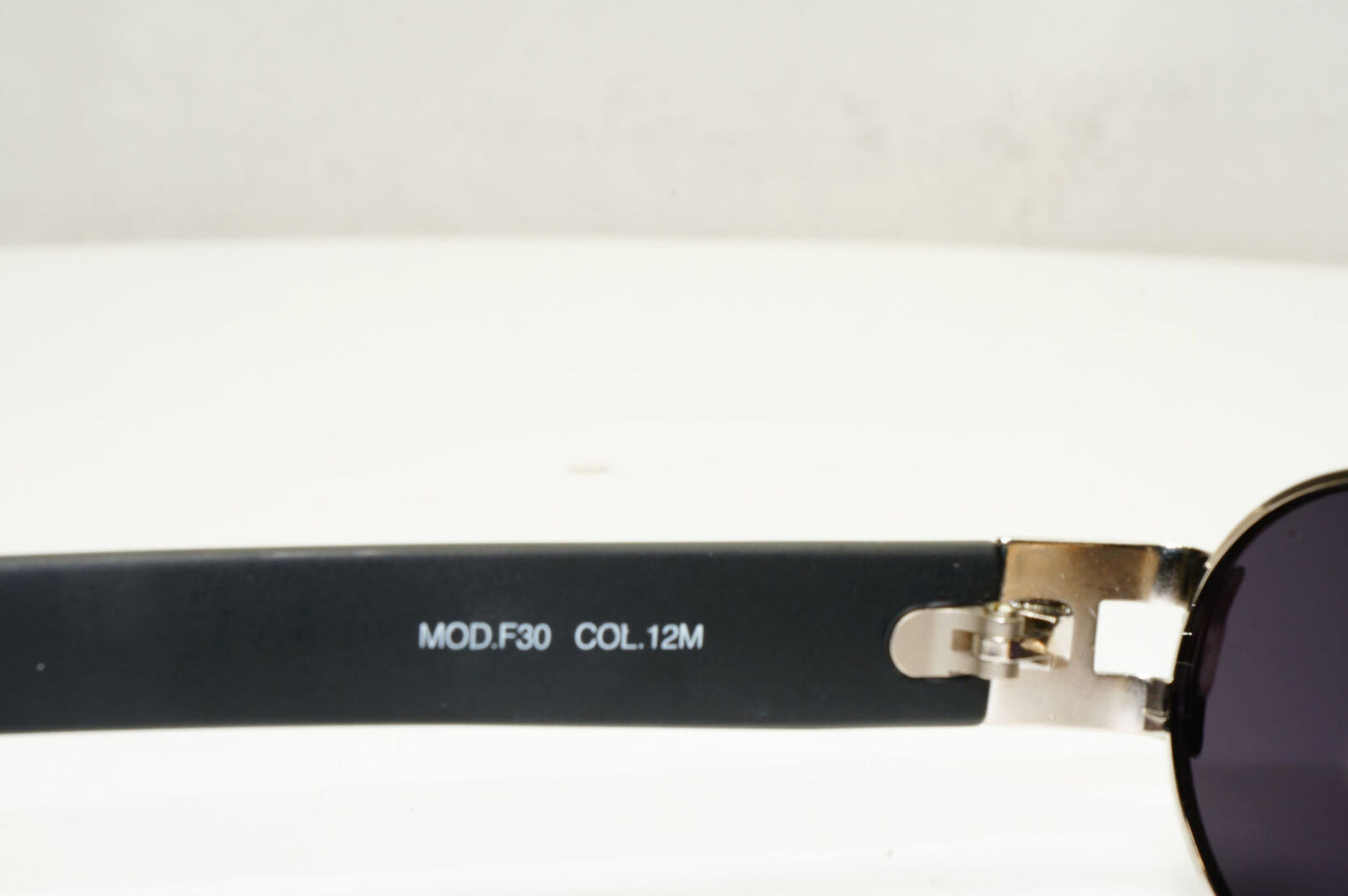 Versus 1996 by Gianni Versace Vintage Silver Black Sunglasses MOD F30 COL 12M