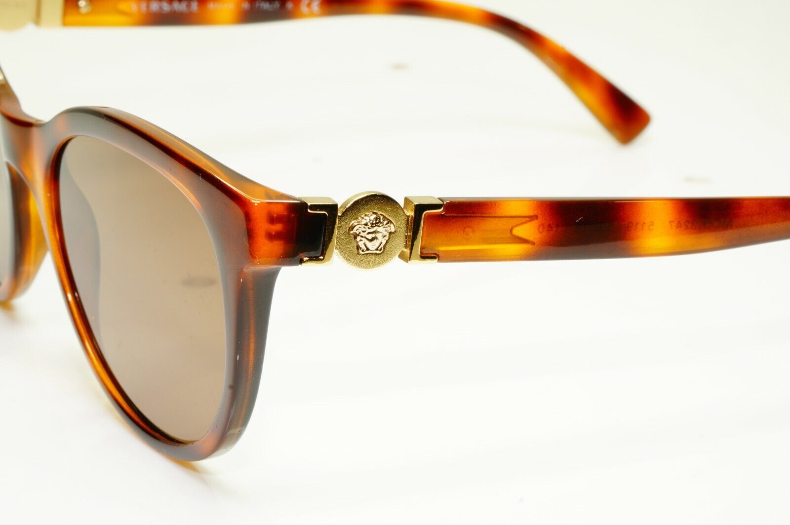Authentic Versace Womens Sunglasses Gold Medusa Havana Brown MOD 3247 5119