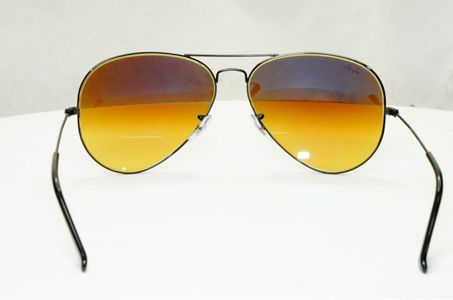 Ray-Ban Sunglasses Aviator Blue Mirror Brown Gradient Black Flash RB 3025  62mm