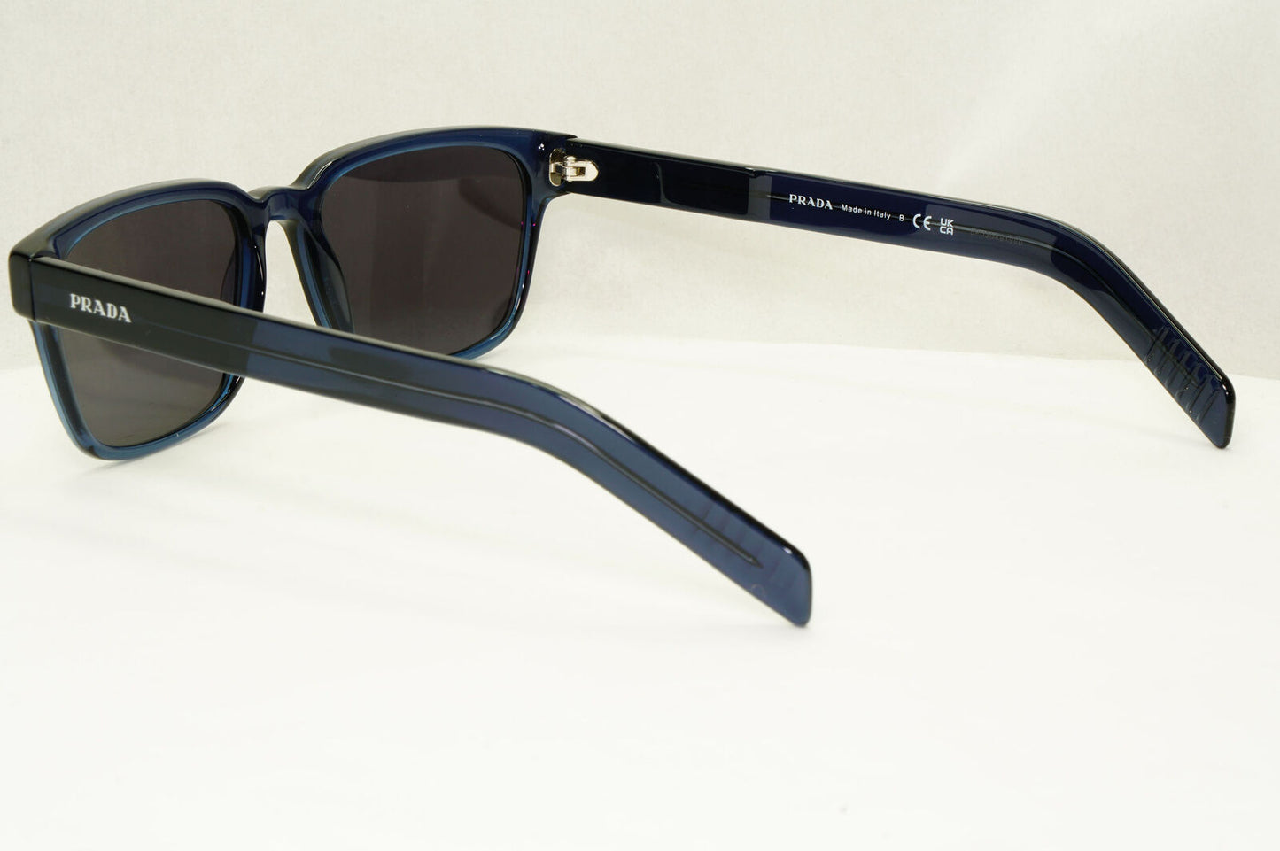Prada Sunglasses Dark Blue Transparent Black Square PR15WV VPR 15W 08Q-1O1 53mm