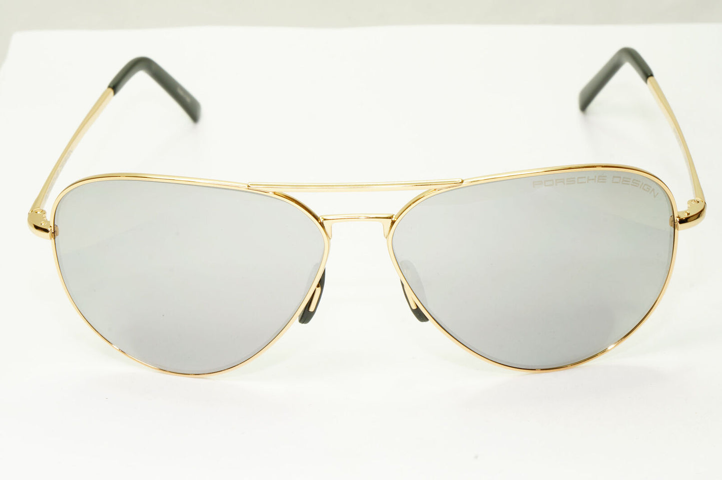 Porsche Design Sunglasses Silver Mirror Shiny Gold Pilot P8508 L 60mm