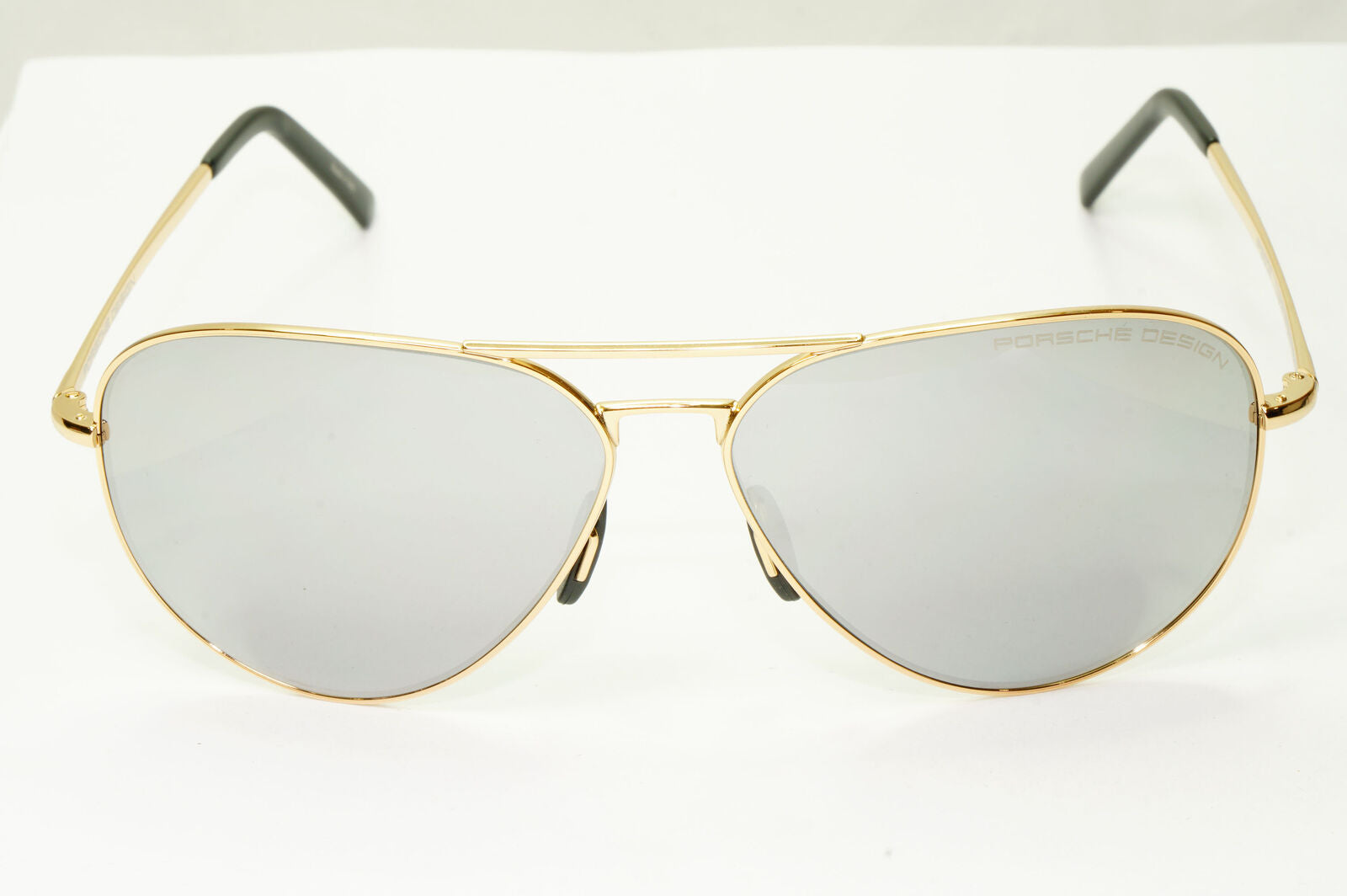 Porsche Design Sunglasses Silver Mirror Shiny Gold Pilot P8508 L 60mm
