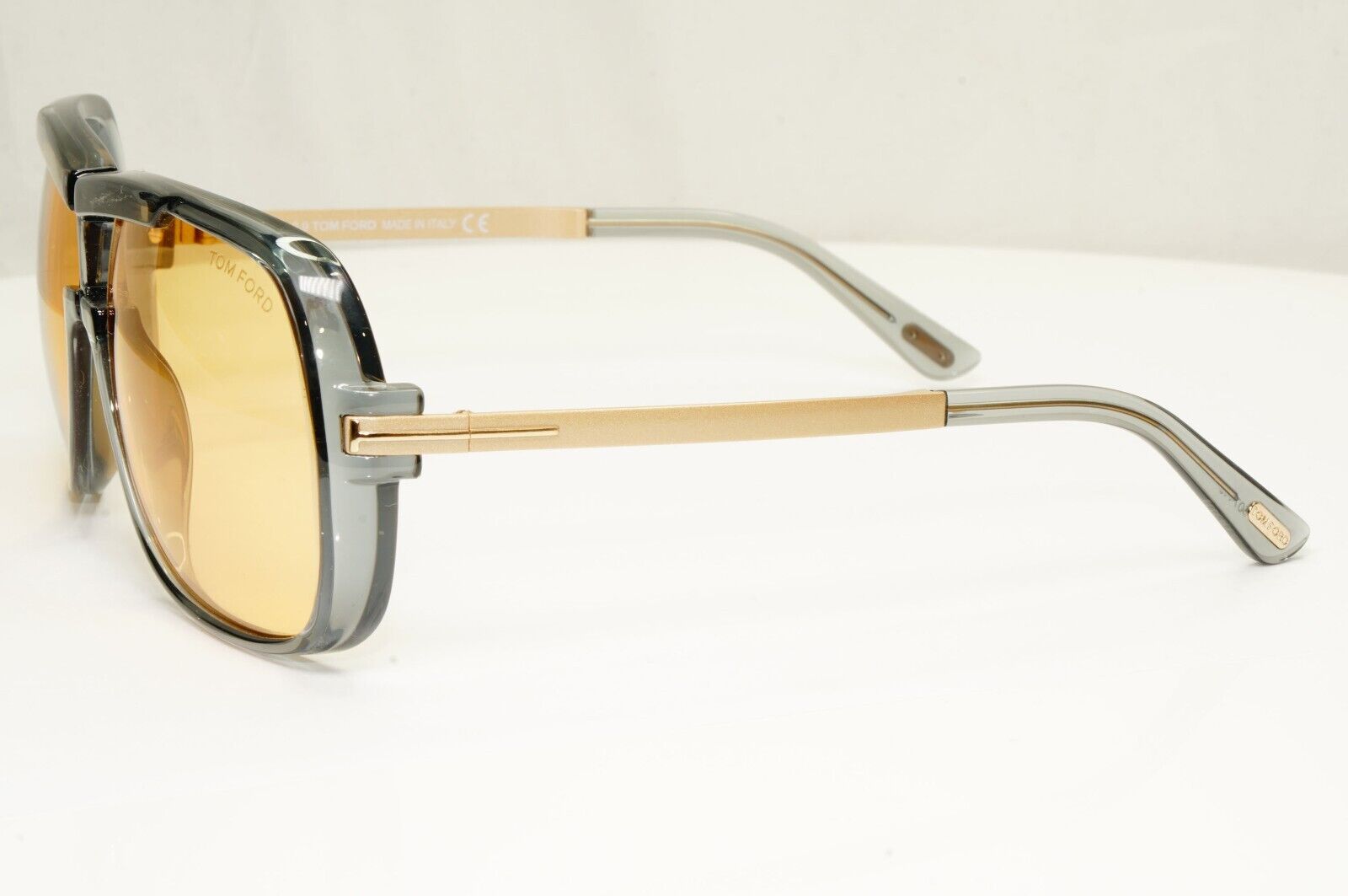 Tom Ford Sunglasses Caine Grey Gold Ochre Yellow Square Caine FT0800 TF 800 20E