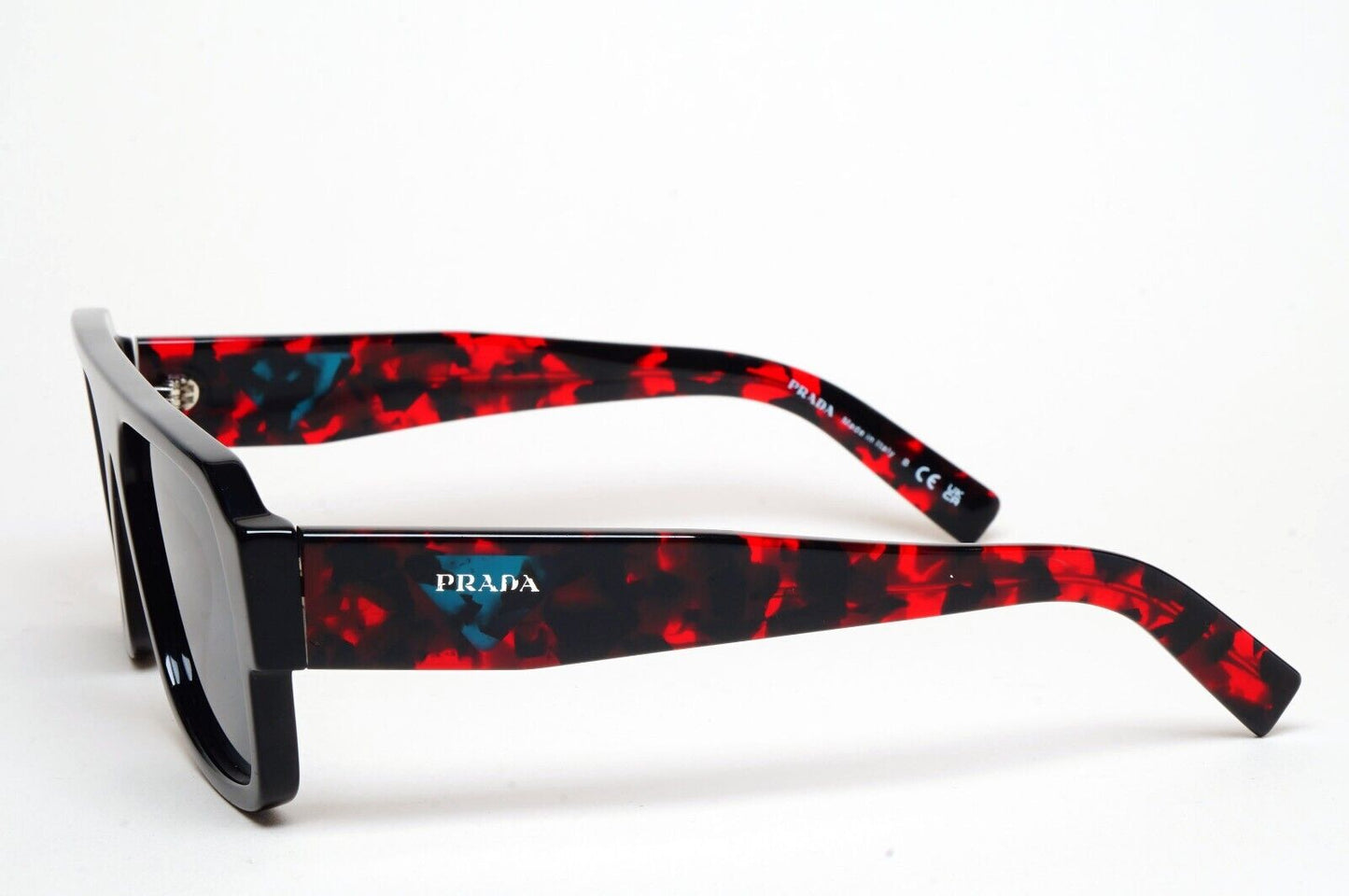 Prada Sunglasses Symbole Triangle Black Red Gred PR22YS SPR 22Y 1AB-5S0 060125