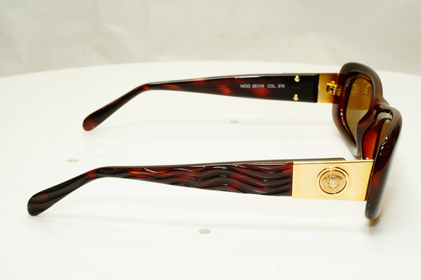 Gianni Versace 1996 Unisex Vintage Gold Medusa Sunglasses MOD 257/M COL 375