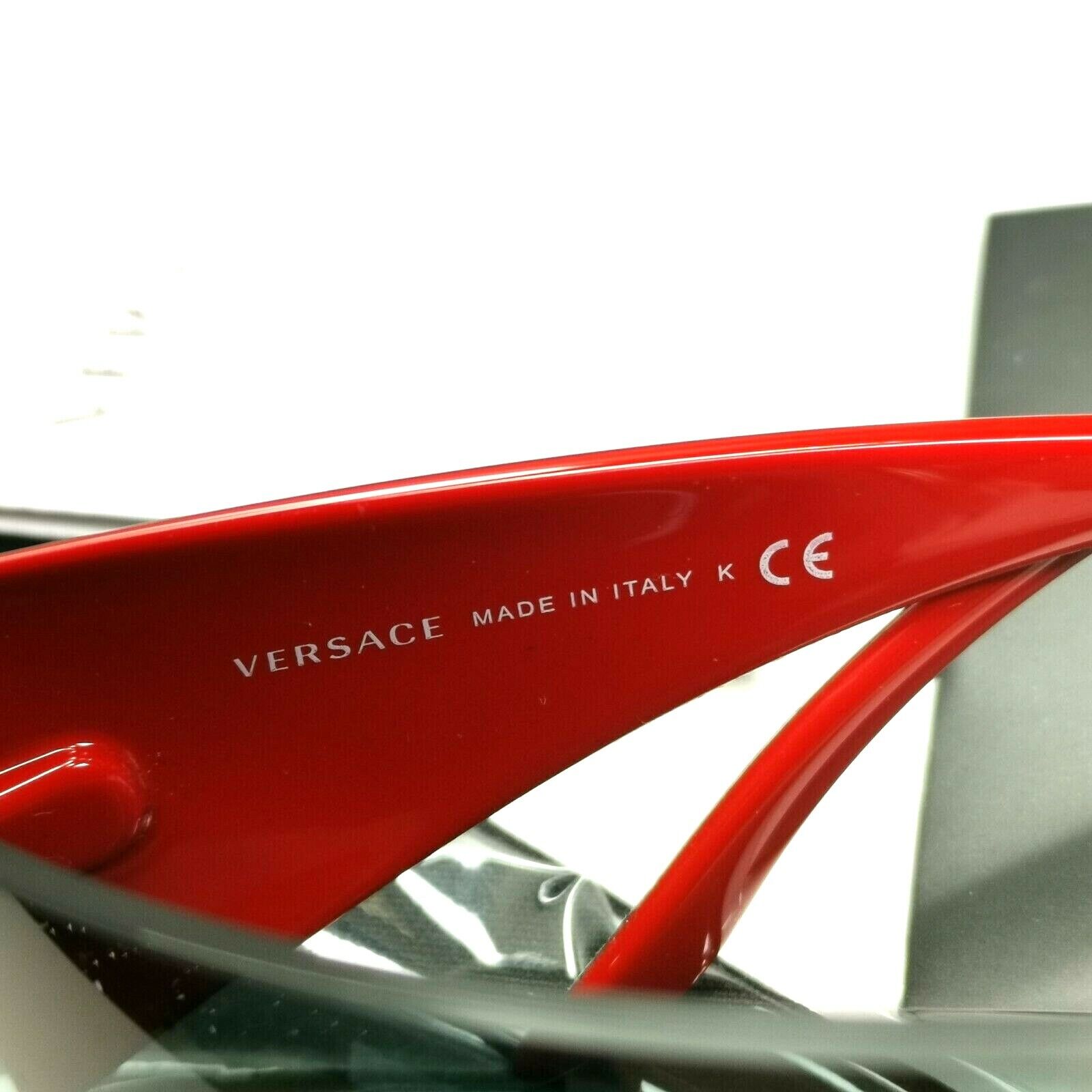 Authentic Versace Sunglasses Black Shield Mens Womens Visor Ski 2054 1001/87
