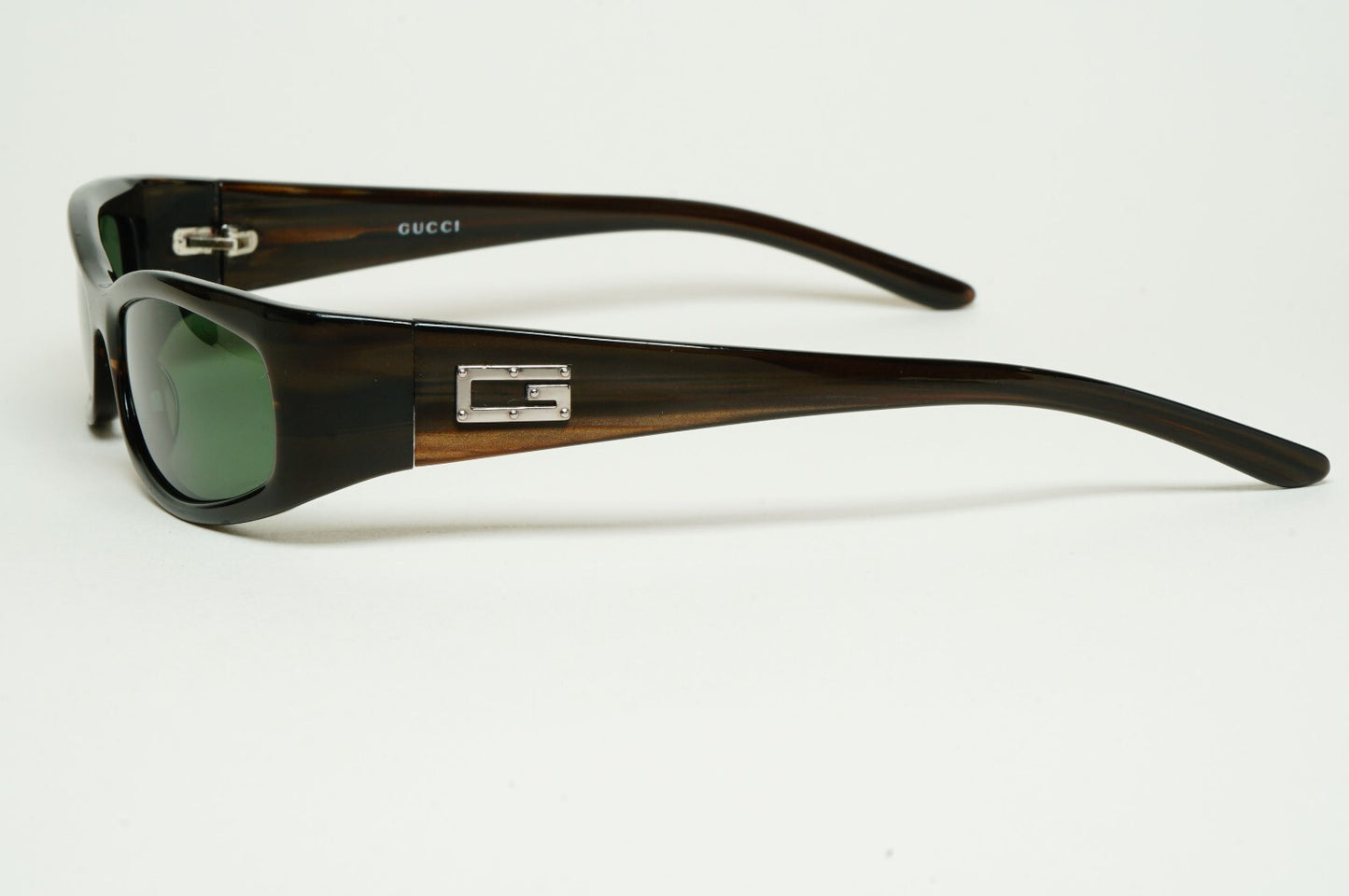 Gucci Sunglasses 1997 Vintage Slim Rectangle Brown Green GG 1483/S AD6 130225