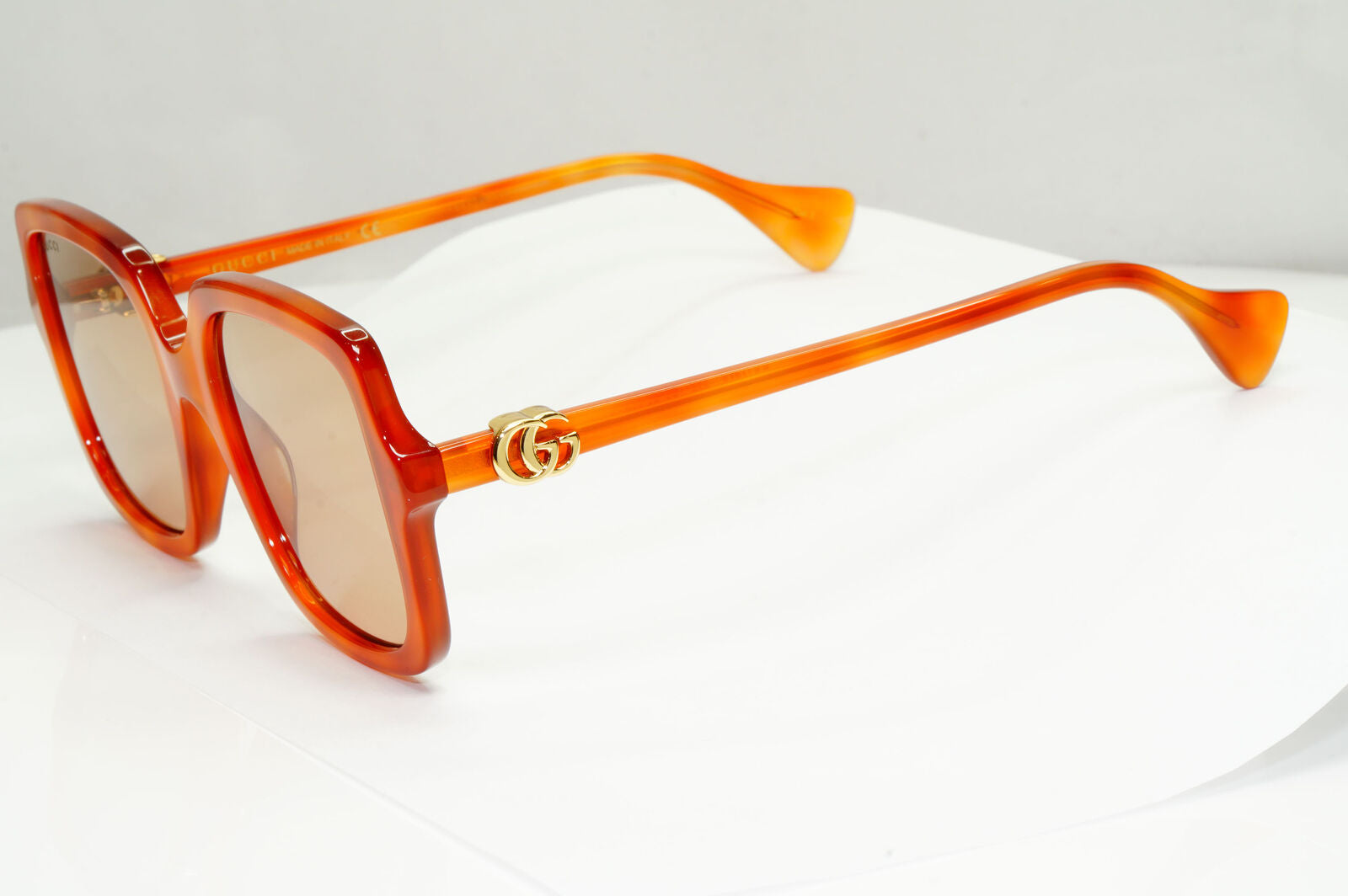 Gucci Oversized Square Sunglasses Brown Gold Large GG 1070S 002 251122