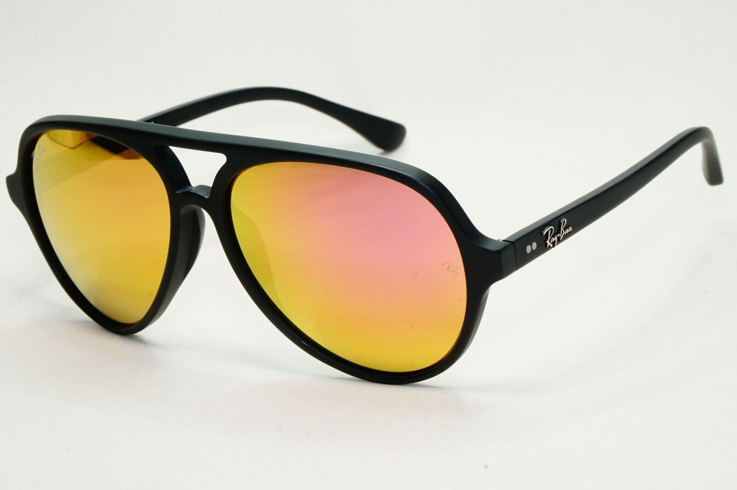 Ray-Ban Sunglasses 2010 Vintage CATS 5000 Rare Black Pink Gold RB 4125-F 901S/Z2