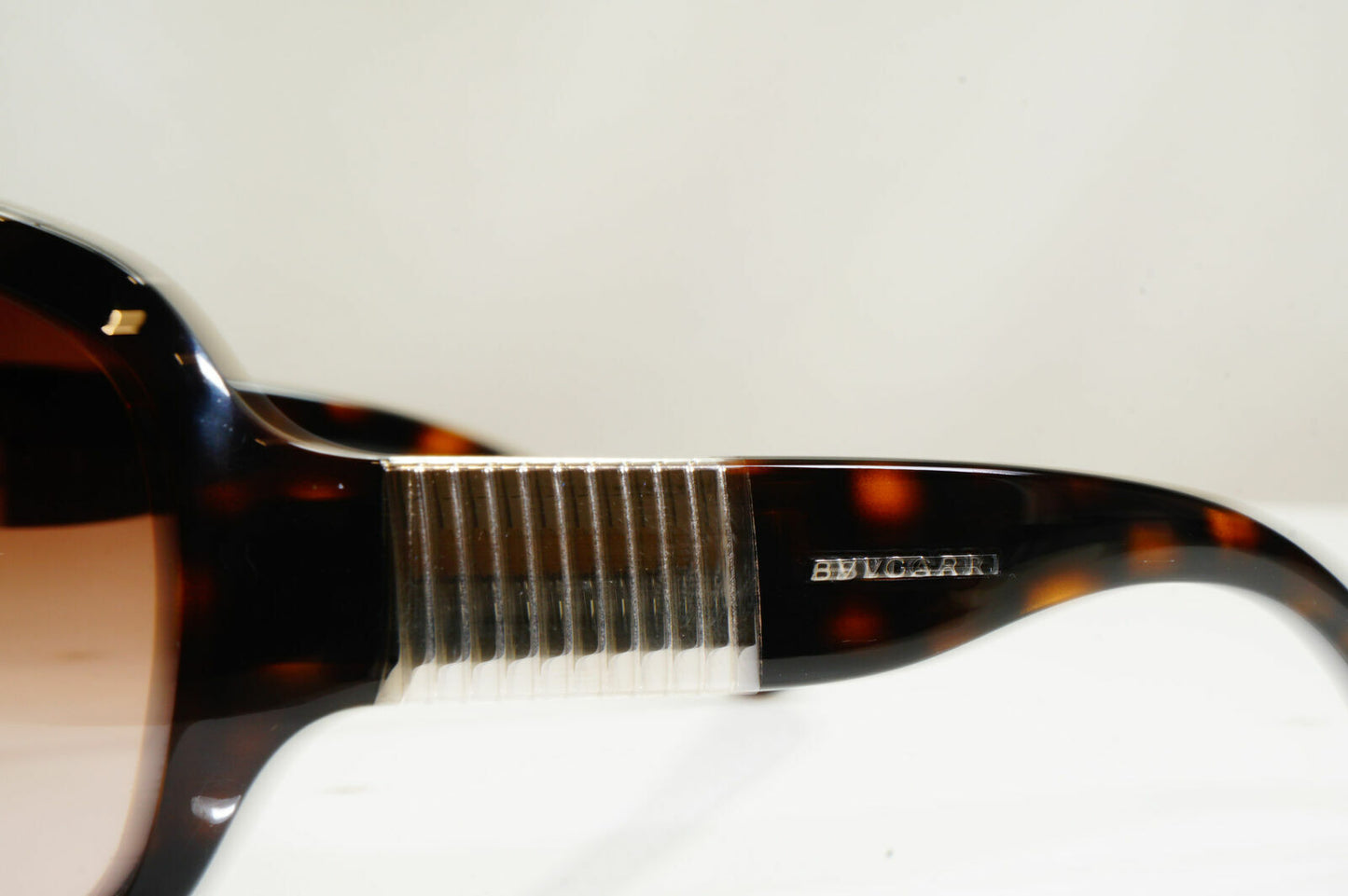 Authentic BVLGARI Boxed Vintage Sunglasses Brown Square HAVANA 8039 977/13 26624