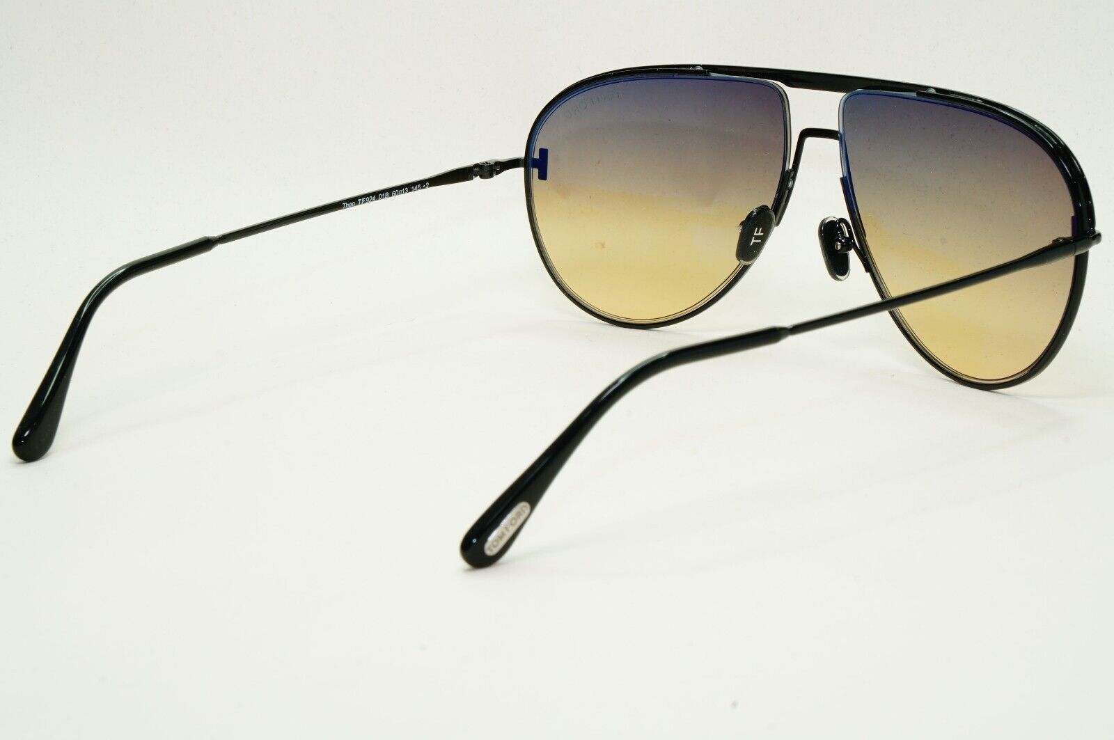Tom Ford Sunglasses Theo Black Brown Gradient Pilot FT0924 TF 924 01B 60mm