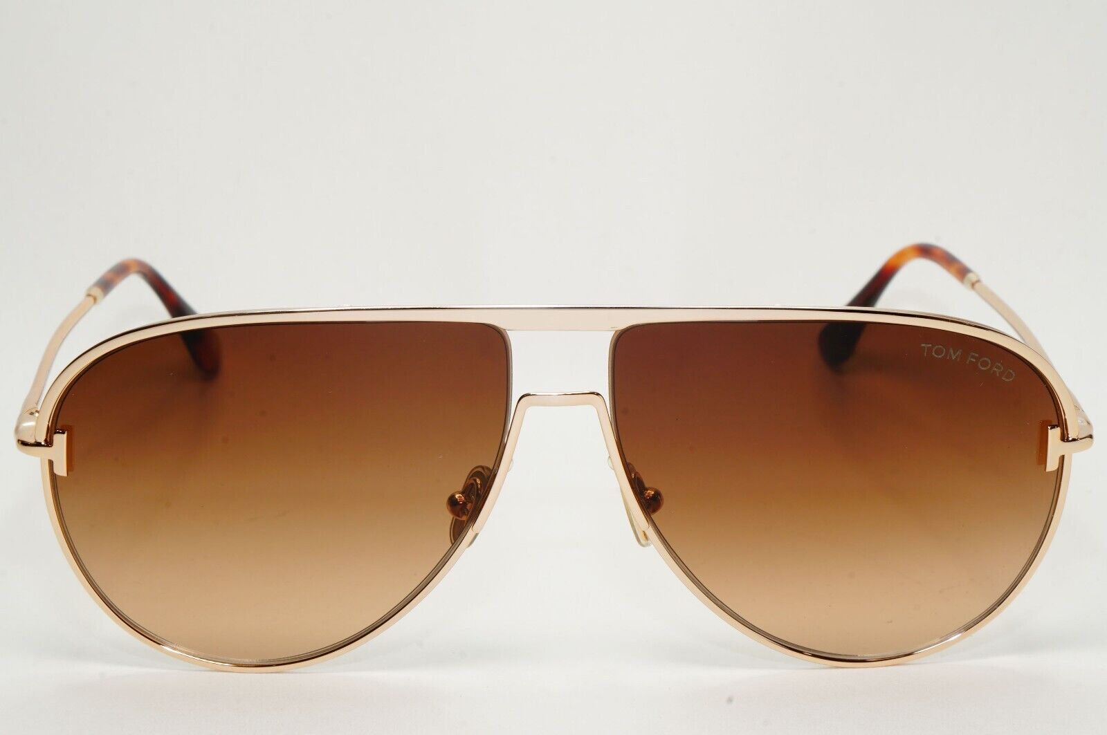 Tom Ford Sunglasses Theo Gold Brown Gradient Metal Pilot FT0924 TF 924 28F 60mm