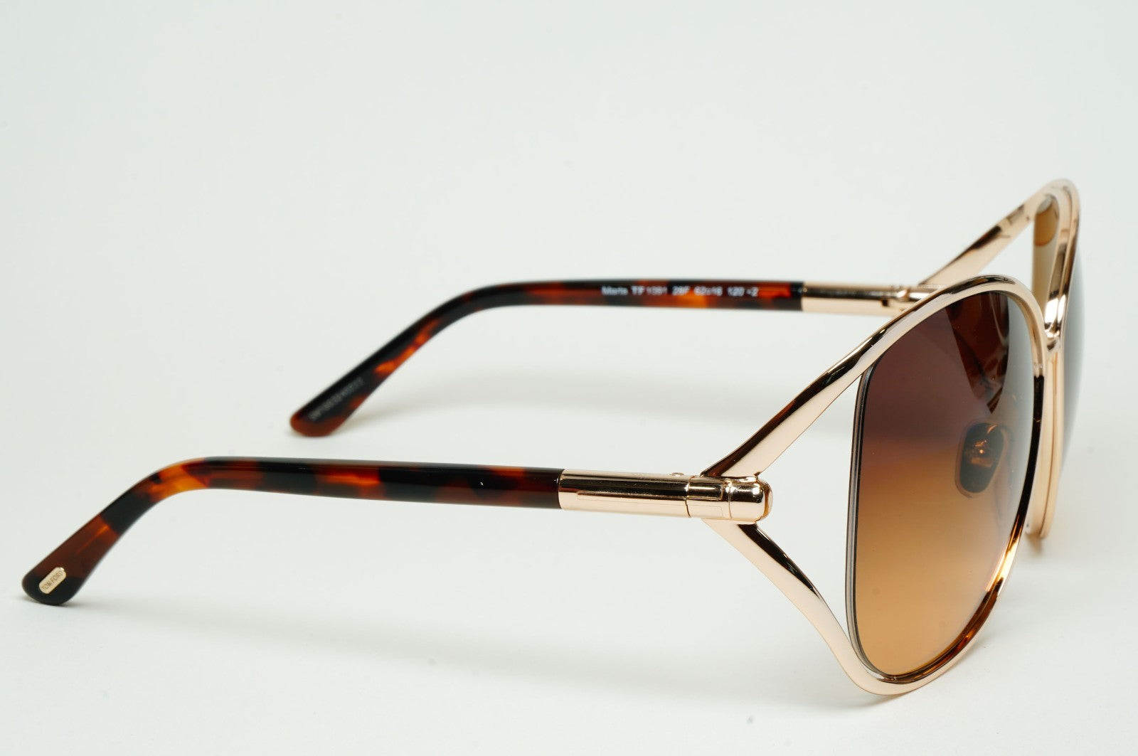 Tom Ford Sunglasses Marta Gold Brown Gradient Square FT1091 TF 1091 28F 62mm