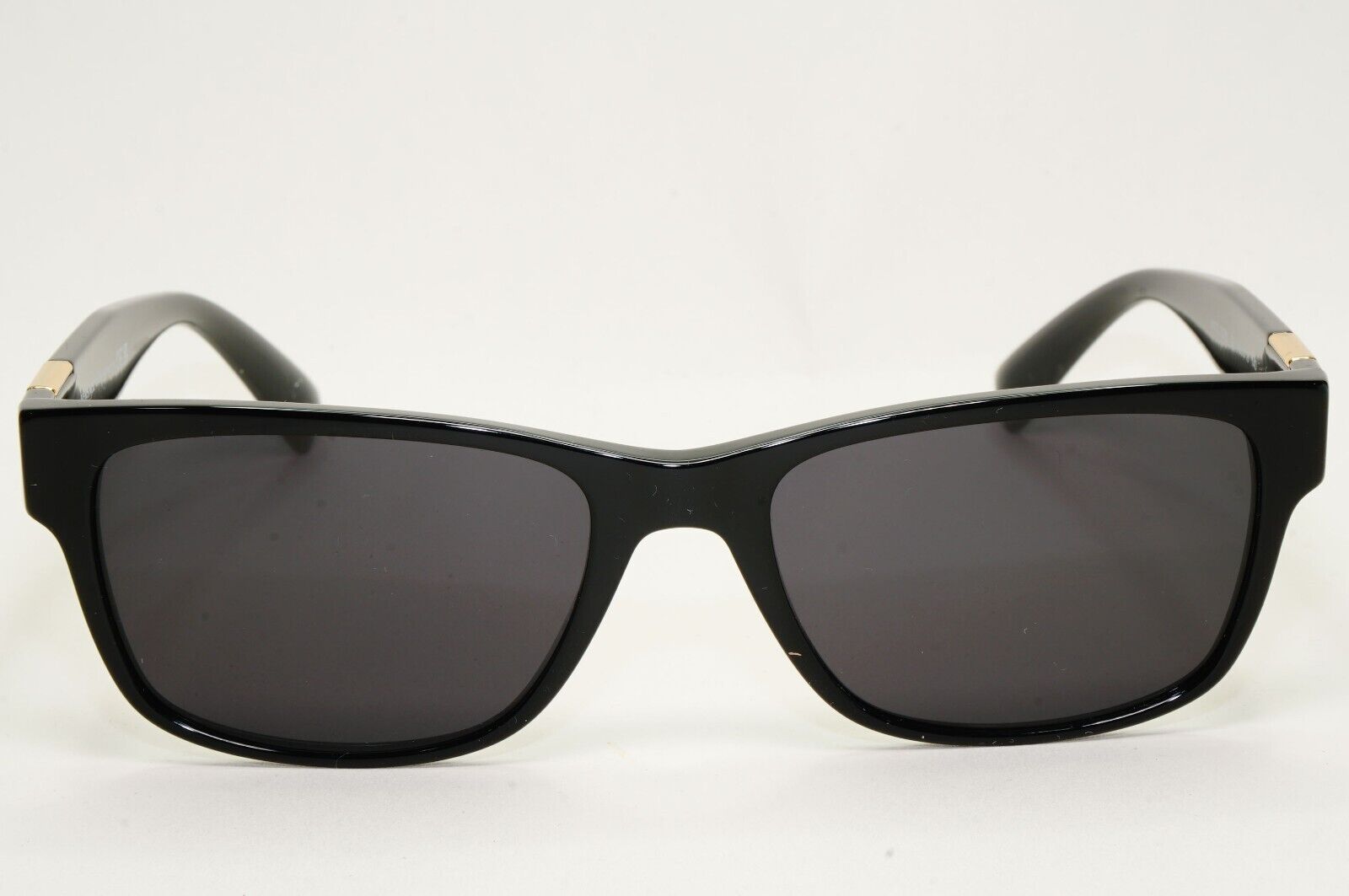 Versace Sunglasses Black Gold Medusa Square Glossy MOD VE 3295 GB1 56mm