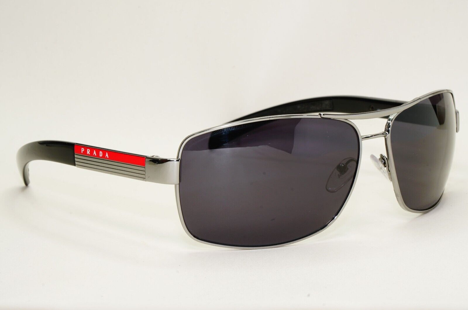 Prada Sunglasses Gunmetal Black Wrap Navigator PS54IS SPS 54I 5AV-5Z1 260724