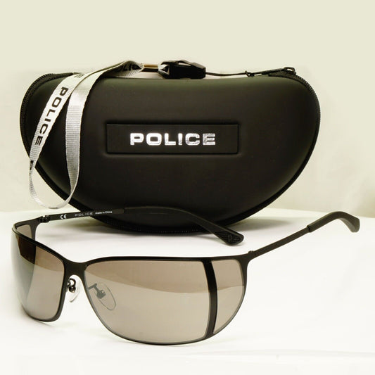 Police Sunglasses Side Window Black Brown Wrap Designer Mens SPL 533G COL 531X