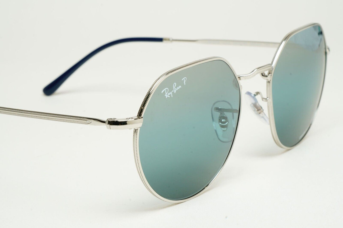 Ray-Ban Sunglasses Polarized Jack Chromance Silver Blue RB 3565 9242/G6 53mm