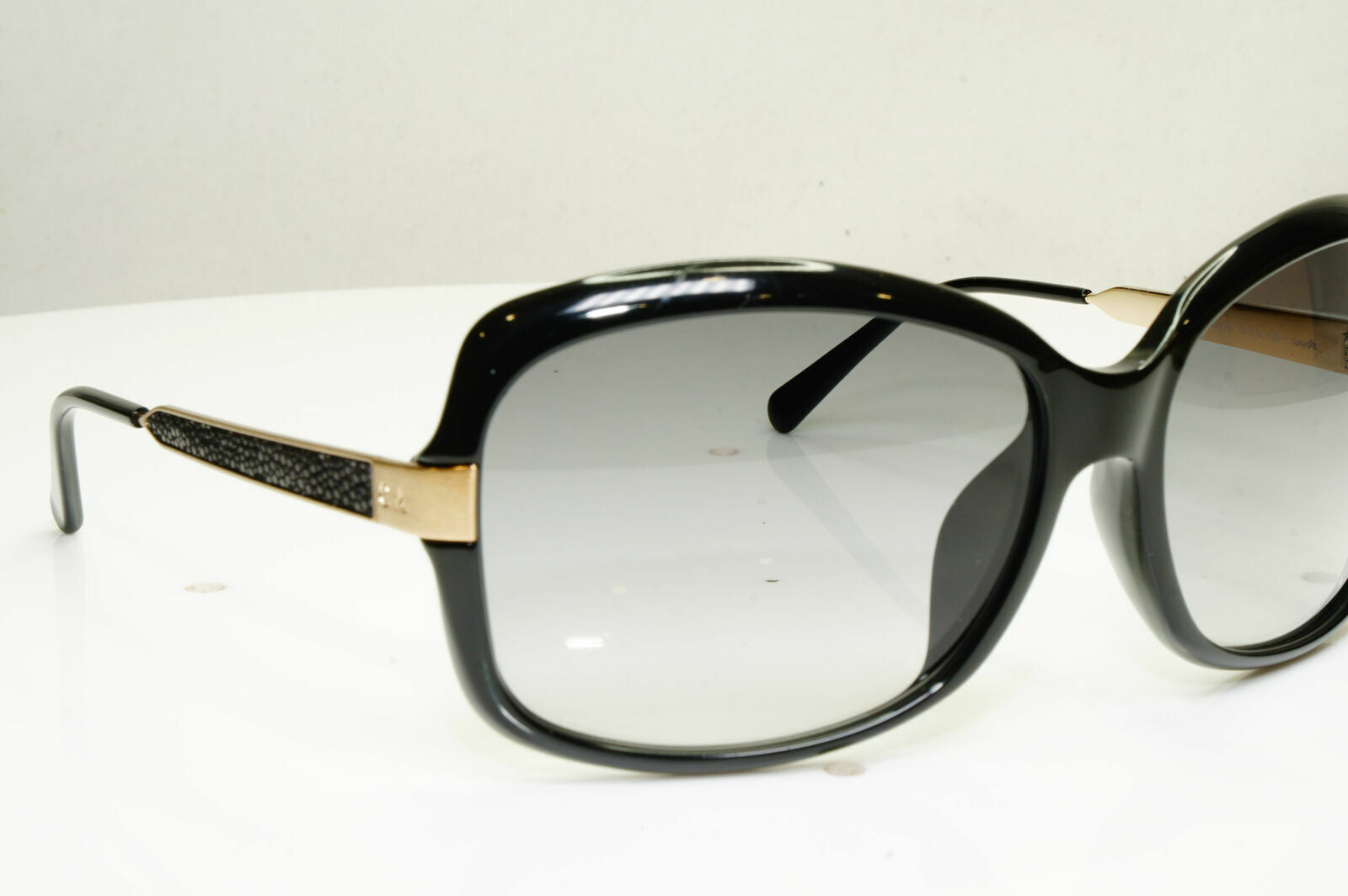 Giorgio Armani Stingray Leather Black Gold Sunglasses Womens GA 934 2E9VK 30343
