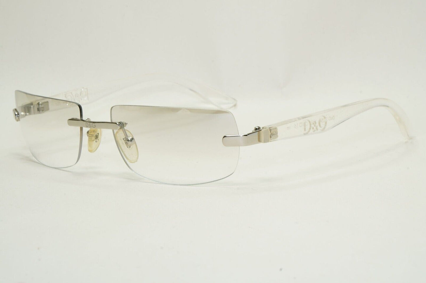 Dolce & Gabbana Sunglasses 2006 Vintage Rimless Silver Clear D&G 2066 753 081124