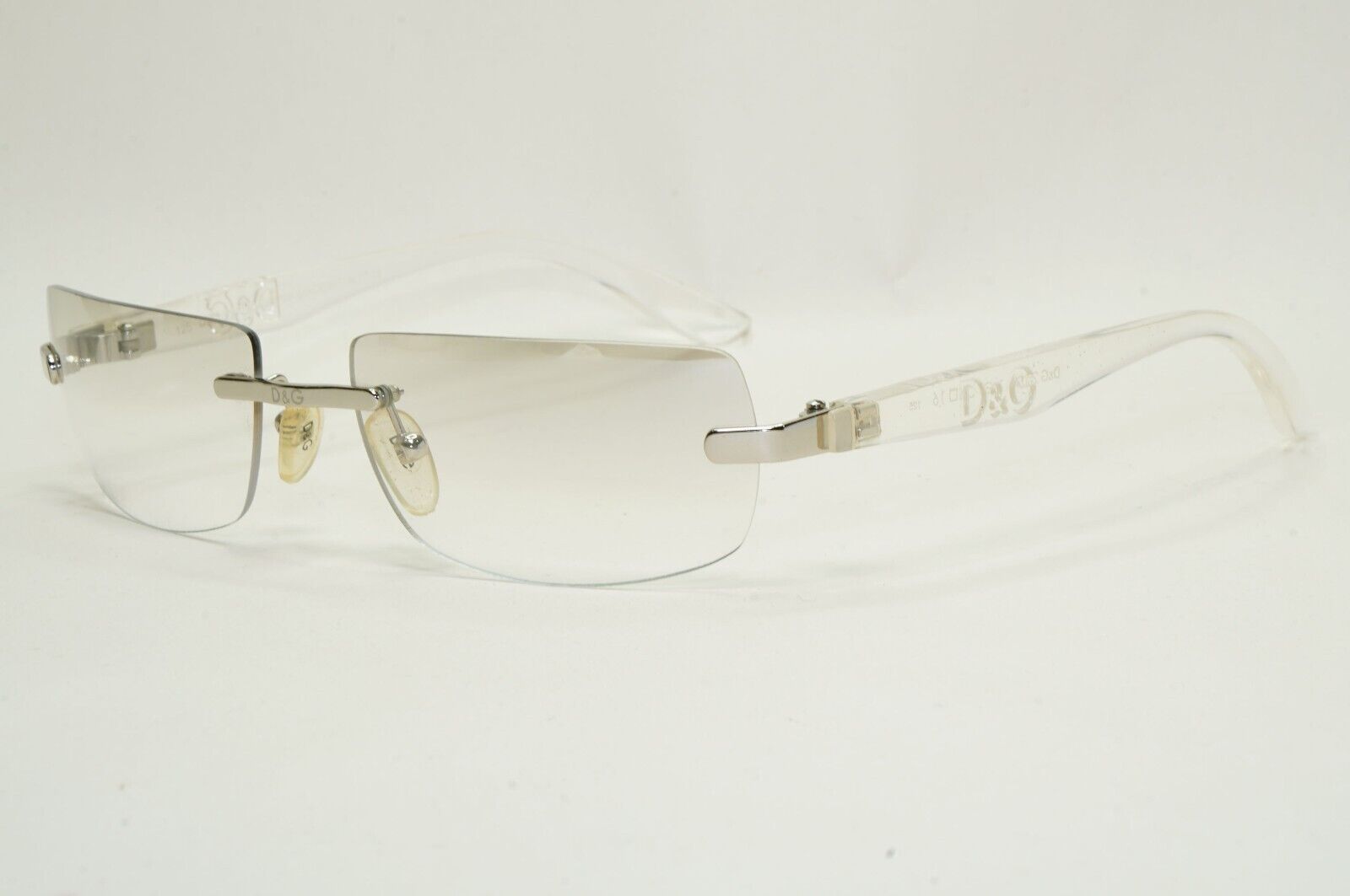 Dolce & Gabbana Sunglasses 2006 Vintage Rimless Silver Clear D&G 2066 753 081124