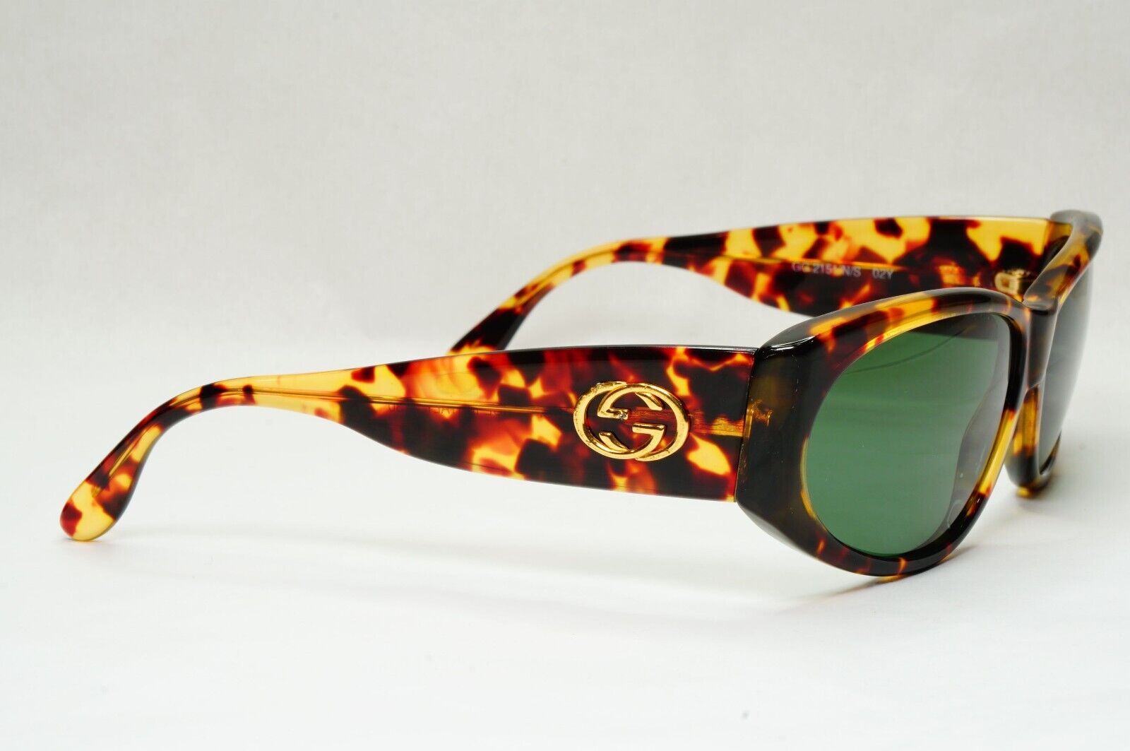 Gucci Sunglasses 1996 Vintage Brown Tortoise Green Unisex GG 2151/N/S 02Y 121223
