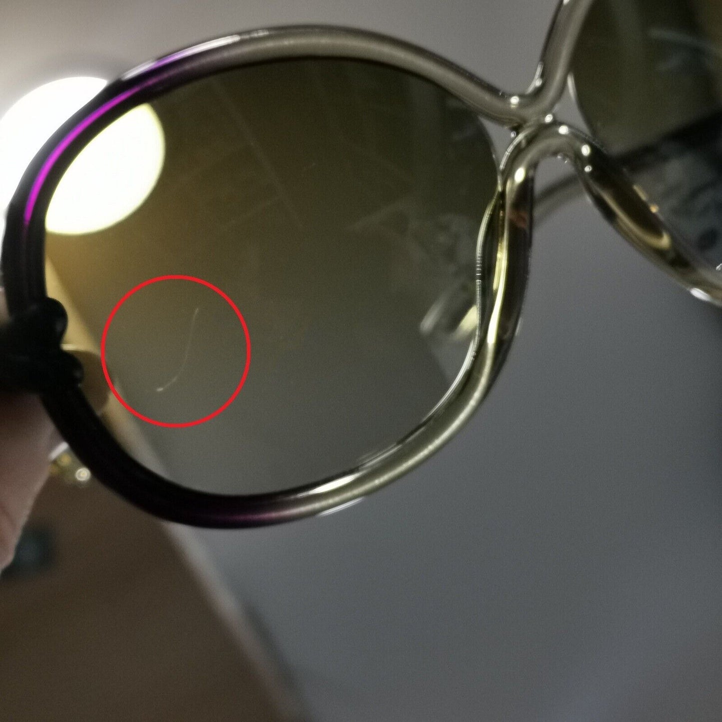 Tom Ford Oversized Sunglasses Knot Brown Gradient Purple TF 185 Sonja 95P 37801