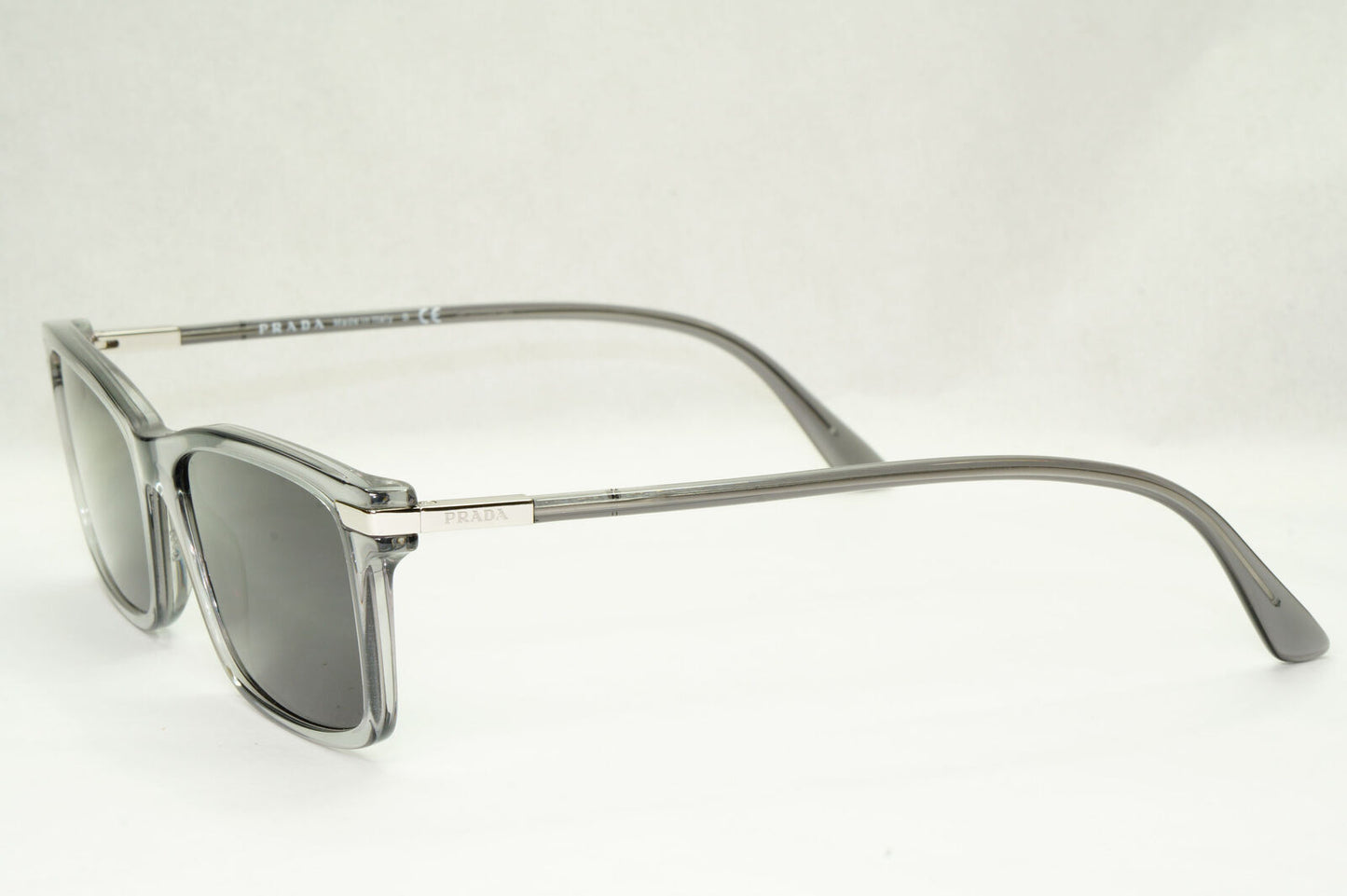 Prada Sunglasses Transparent Grey Crystal Black PR03YV VPR 03Y 08U-1O1 54mm