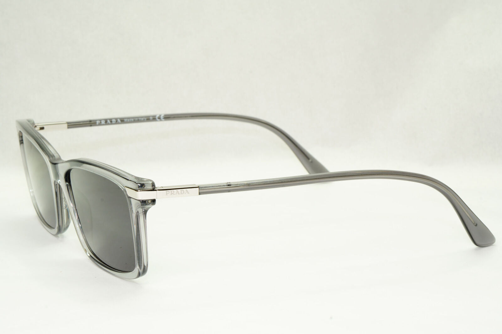 Prada Sunglasses Transparent Grey Crystal Black PR03YV VPR 03Y 08U-1O1 54mm