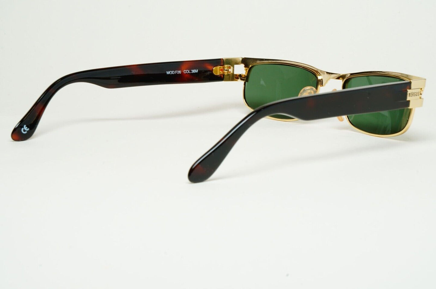Versus Sunglasses 1996 by Gianni Versace Vintage Gold Green MOD F26 COL 36M