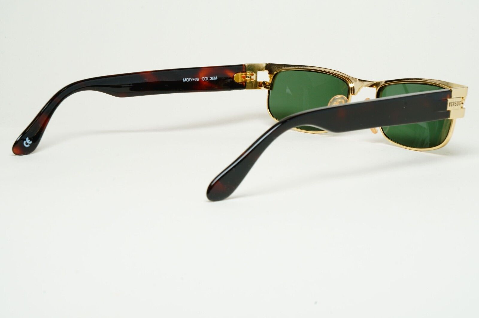 Versus Sunglasses 1996 by Gianni Versace Vintage Gold Green MOD F26 COL 36M
