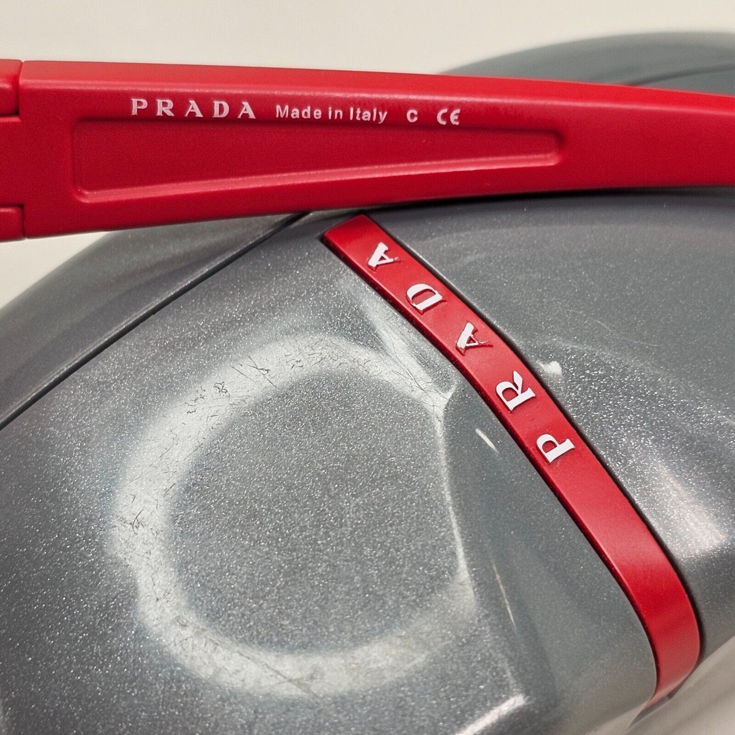 Prada Sunglasses 2007 Vintage Rare Red Square PS07IS SPS 07I ZVI-3M1 53mm 270924
