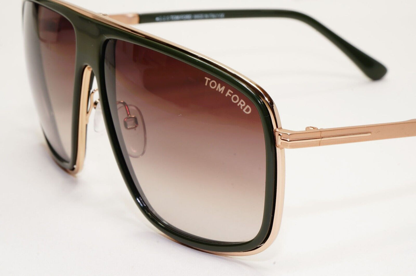 Tom Ford Sunglasses Quentin Green Gold Brown Gradient Square FT0463 TF 463 98K