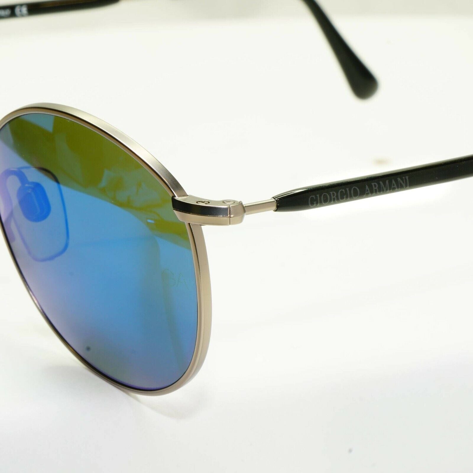Giorgio Armani 1997 Vintage Sunglasses Blue Mirror Glass Silver 627 815/35 49mm