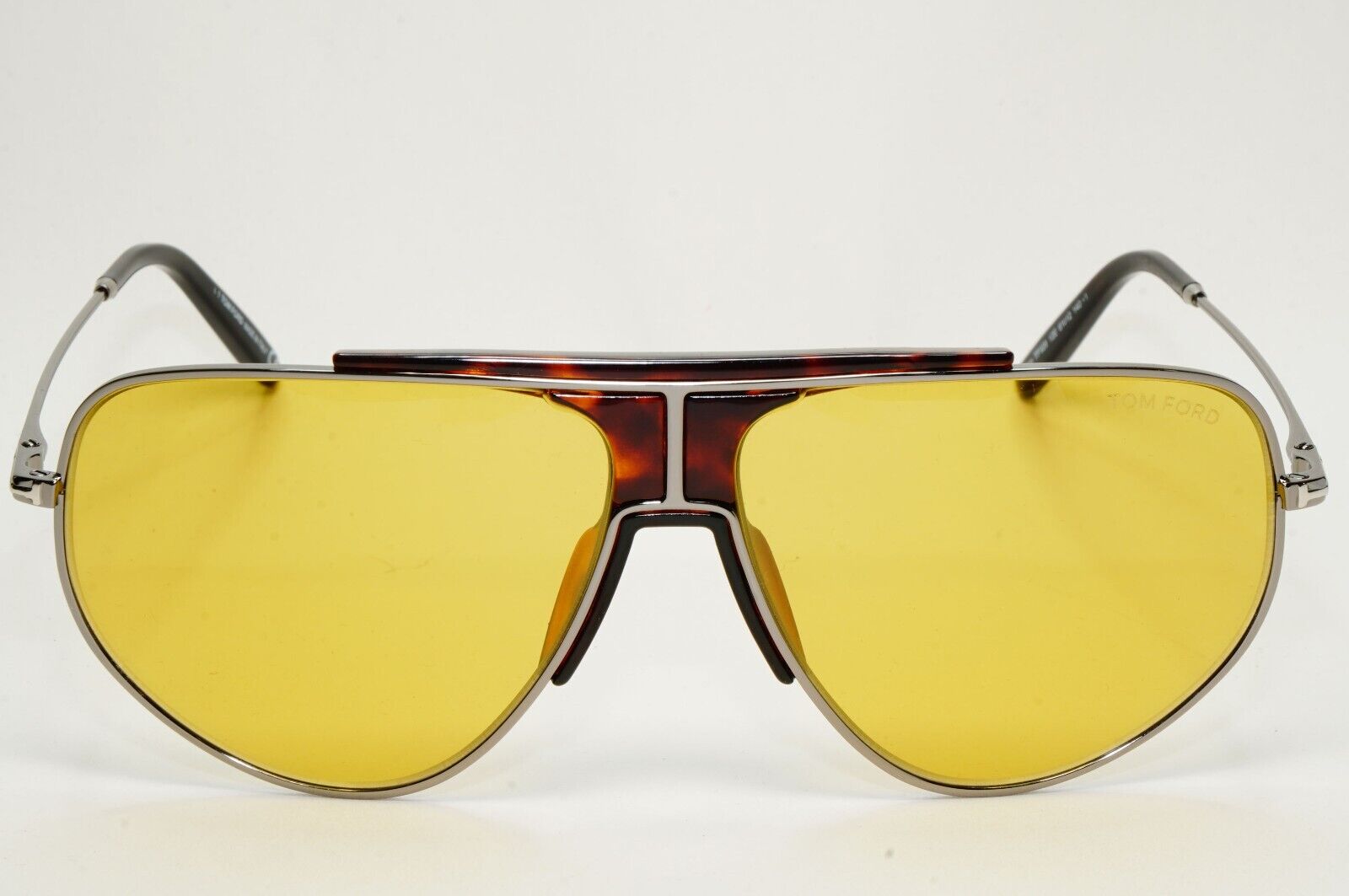Tom Ford Sunglasses Addison Ruthenium Grey Yellow Brown Pilot FT0928 TF 928 12E