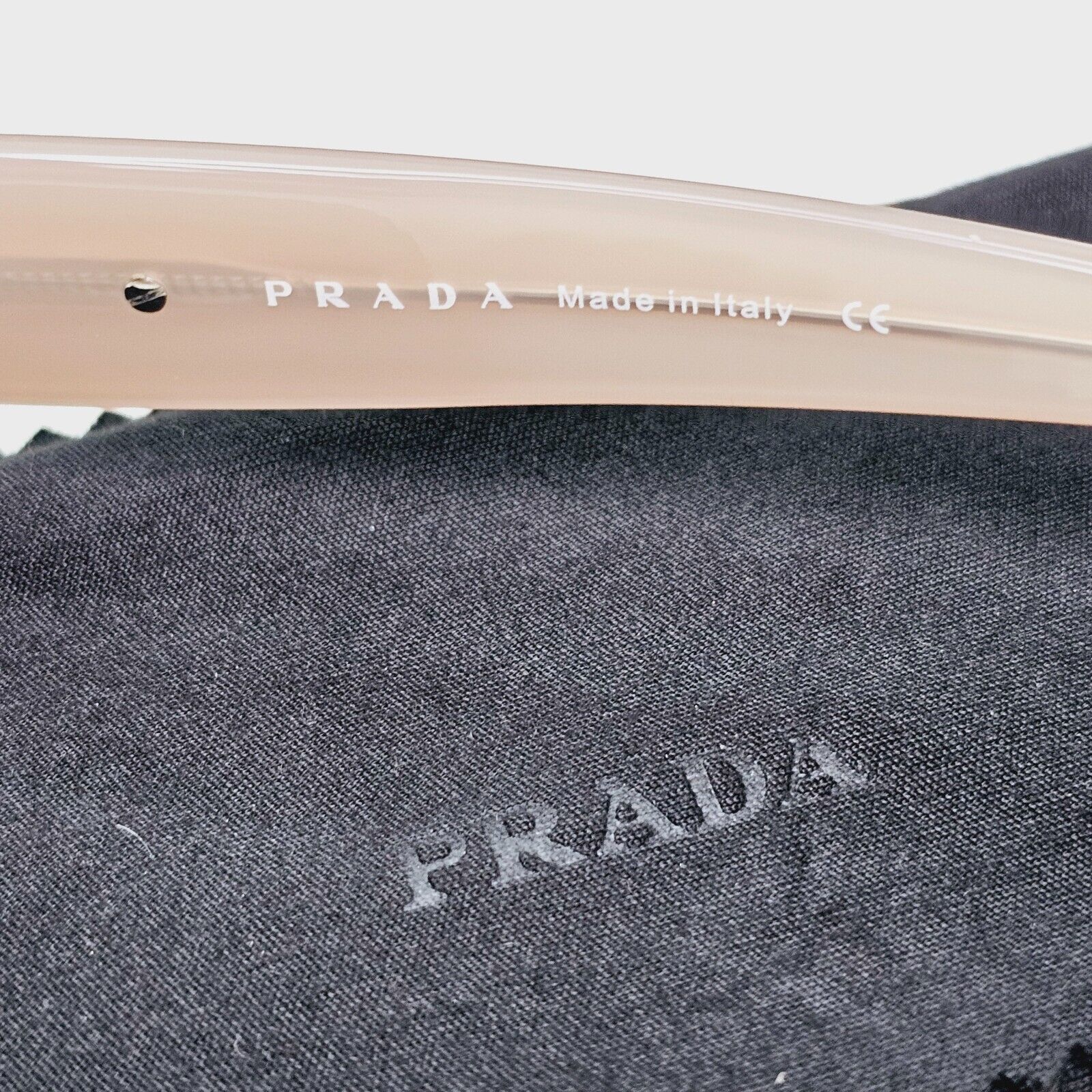 Prada Sunglasses 2005 Vintage Beige Brown Wrap PR02FS SPR 02F 3BQ-6S1 311024