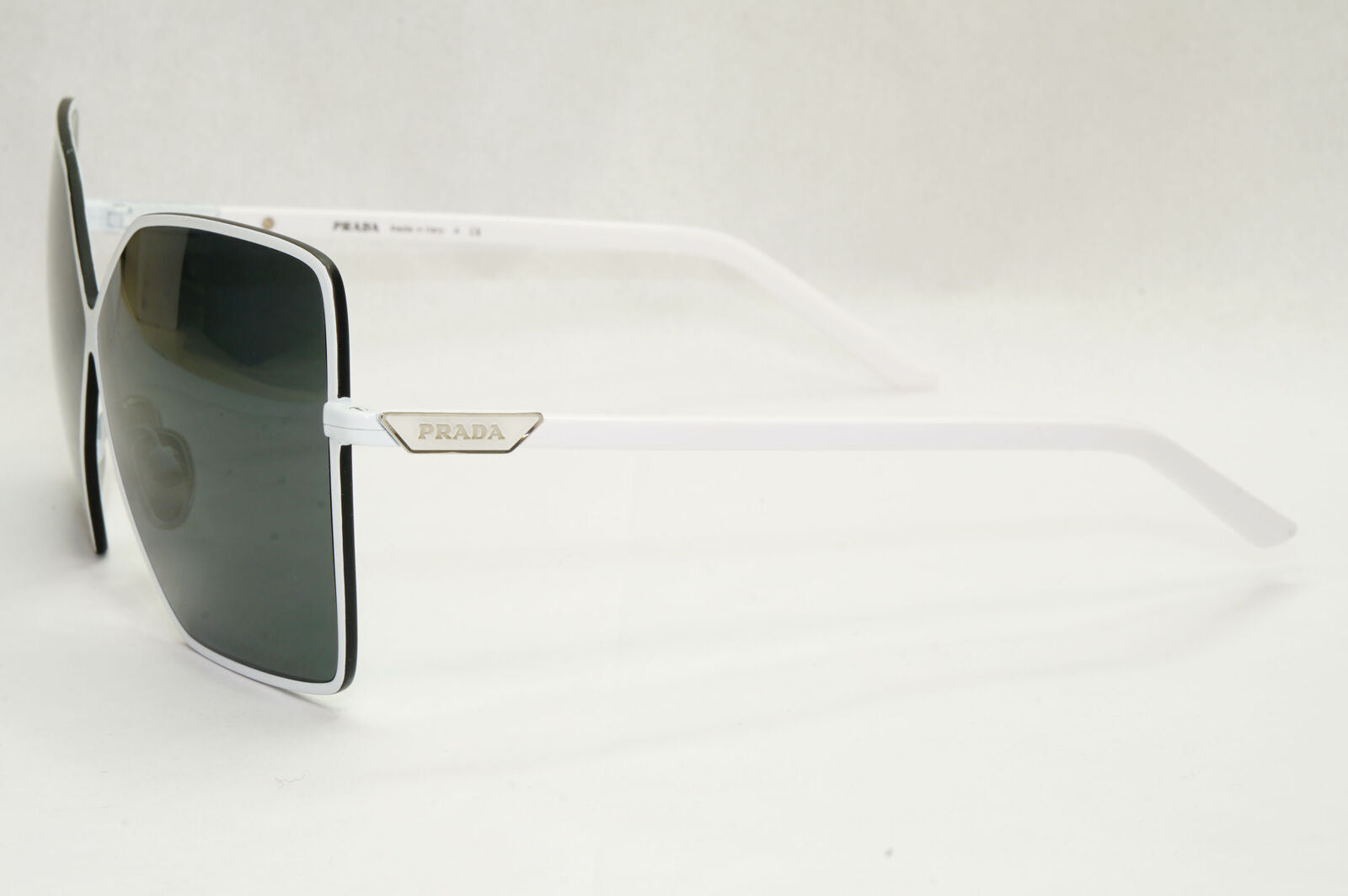 Prada Sunglasses White Oversized Square Black Grey PR50YS SPR 50Y 461-5S0