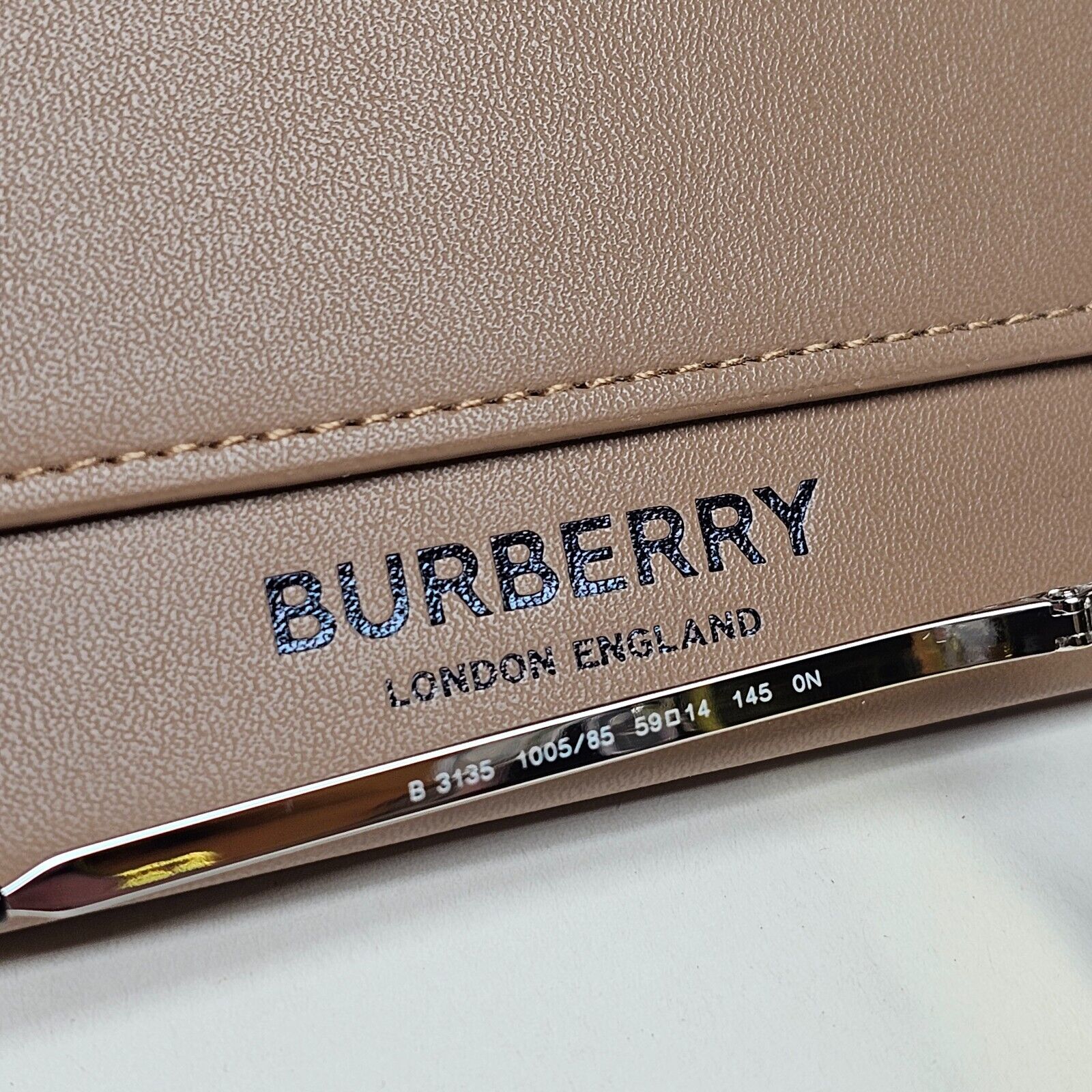 Burberry Sunglasses Scott Silver Yellow Metal Pilot BE 3135 1005/85 59mm